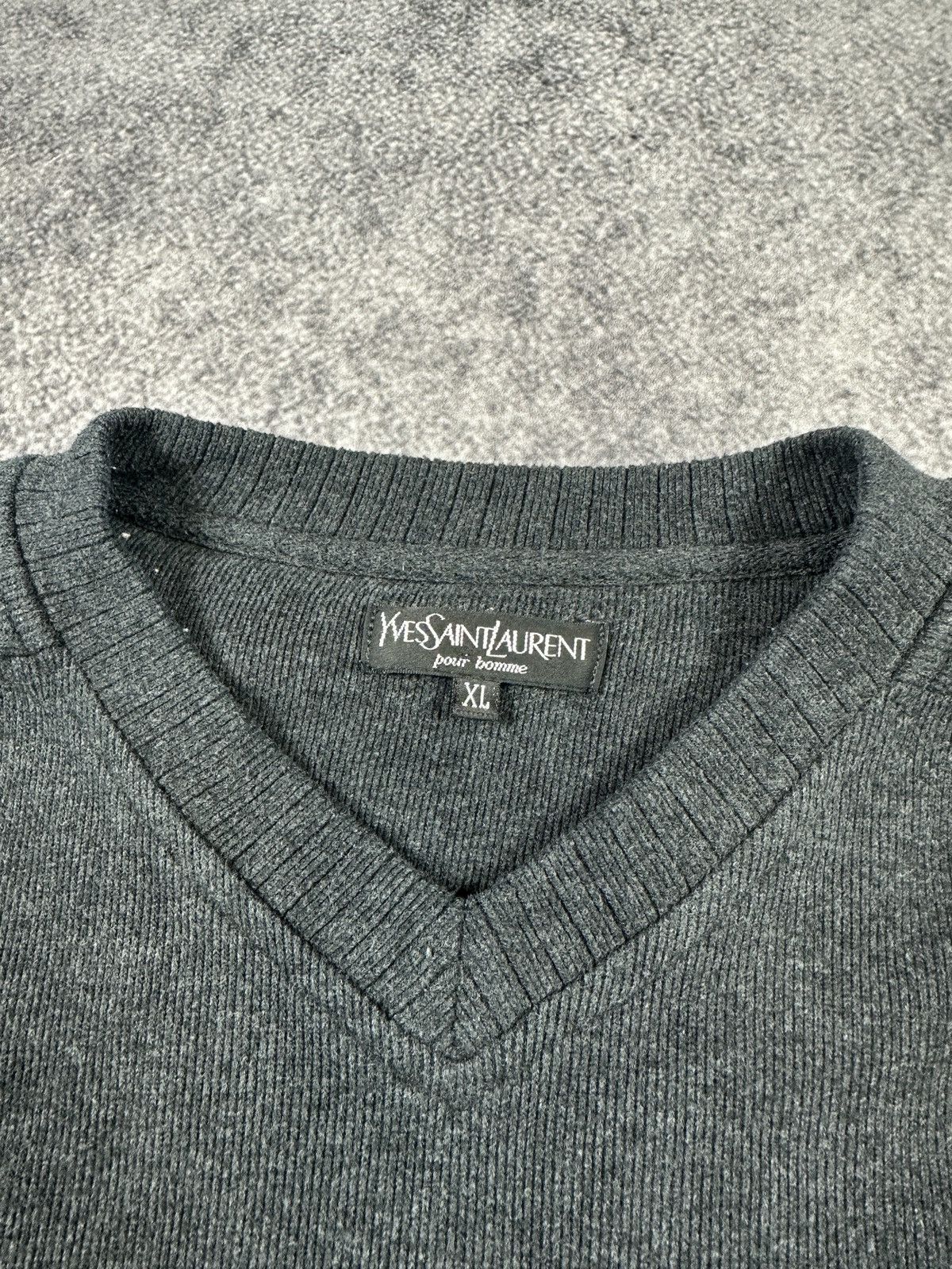 Yves Saint Laurent Vintage Yves Saint Laurent Logo YSL Black Sweater Streetwear Size US XL / EU 56 / 4 - 3 Thumbnail