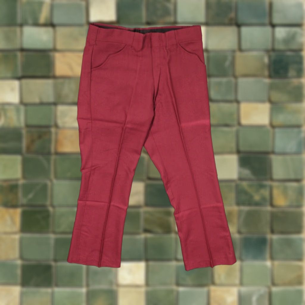 Vintage VINTAGE Stephens Western Pants 1960s 32 Short Burgundy Flare Leg Mens Size US 32 / EU 48 - 1 Thumbnail