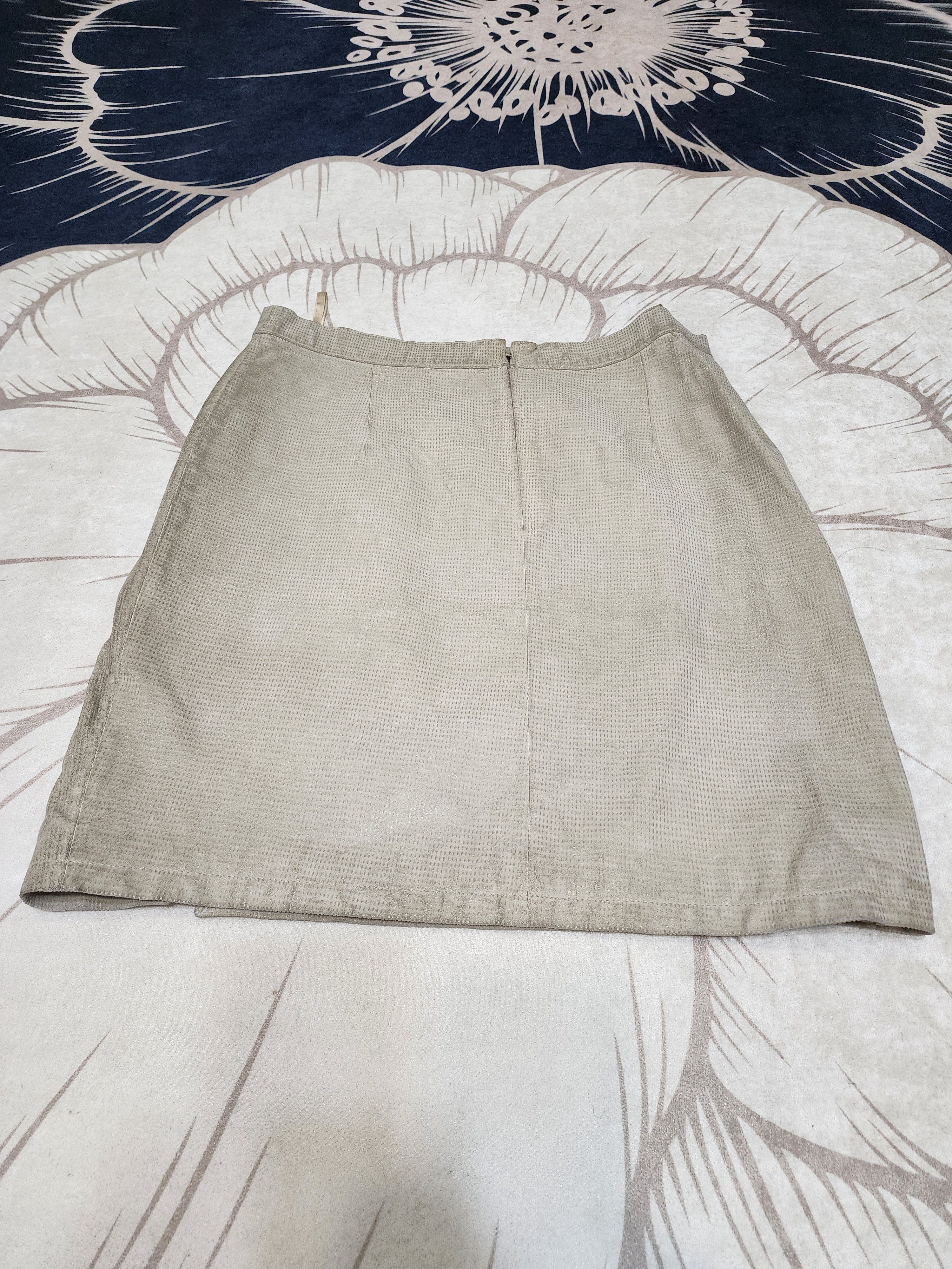 Genuine Leather Beige Leather Skirt Size 31" - 9 Thumbnail
