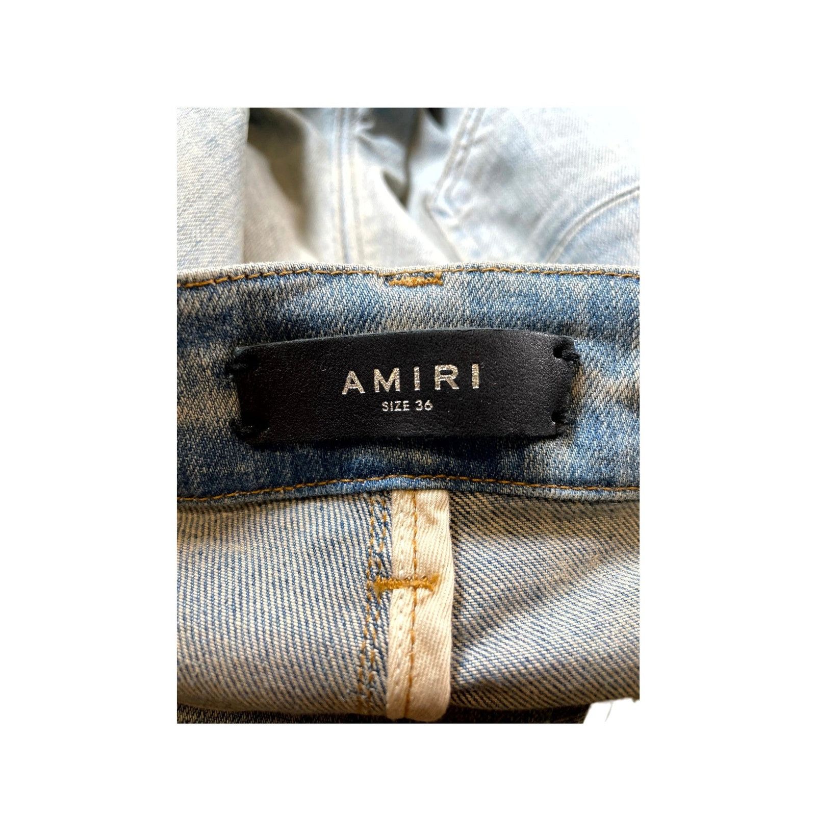 Amiri Amiri Crystal Splatter Light Wash Jeans Size US 36 / EU 52 - 3 Thumbnail