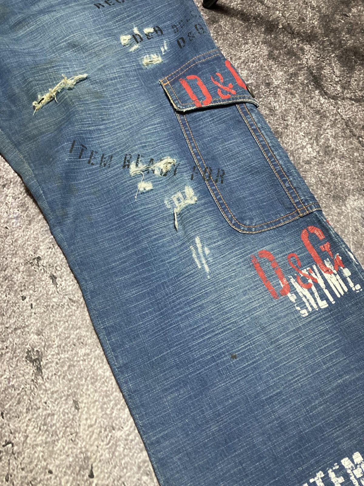 Dolce & Gabbana Vintage D&G Dolce Gabbana Cargo Pants Distressed Archive Size US 36 / EU 52 - 4 Thumbnail