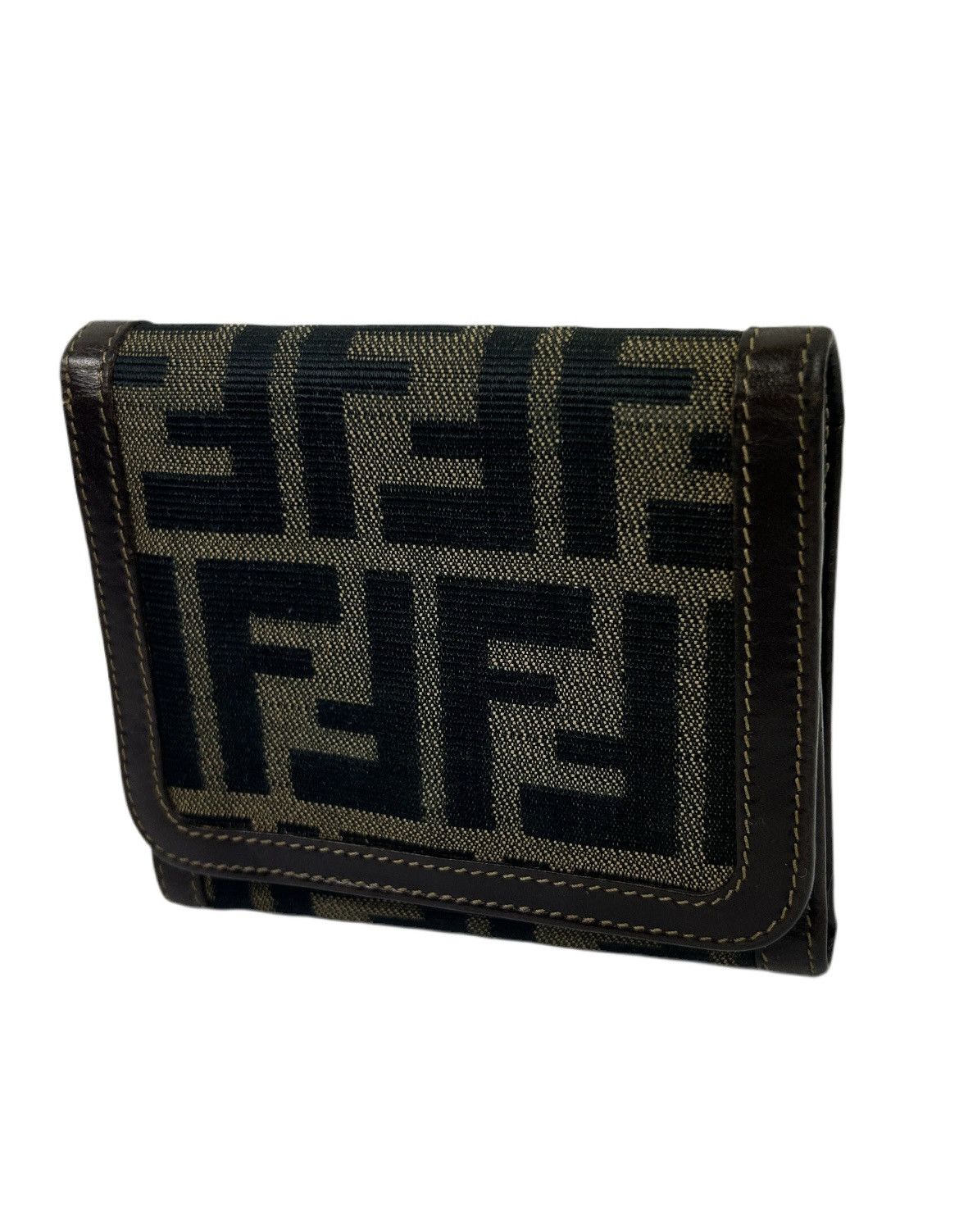 Fendi Fendi Zucca Monogram Trifold Wallet Size ONE SIZE - 1 Thumbnail