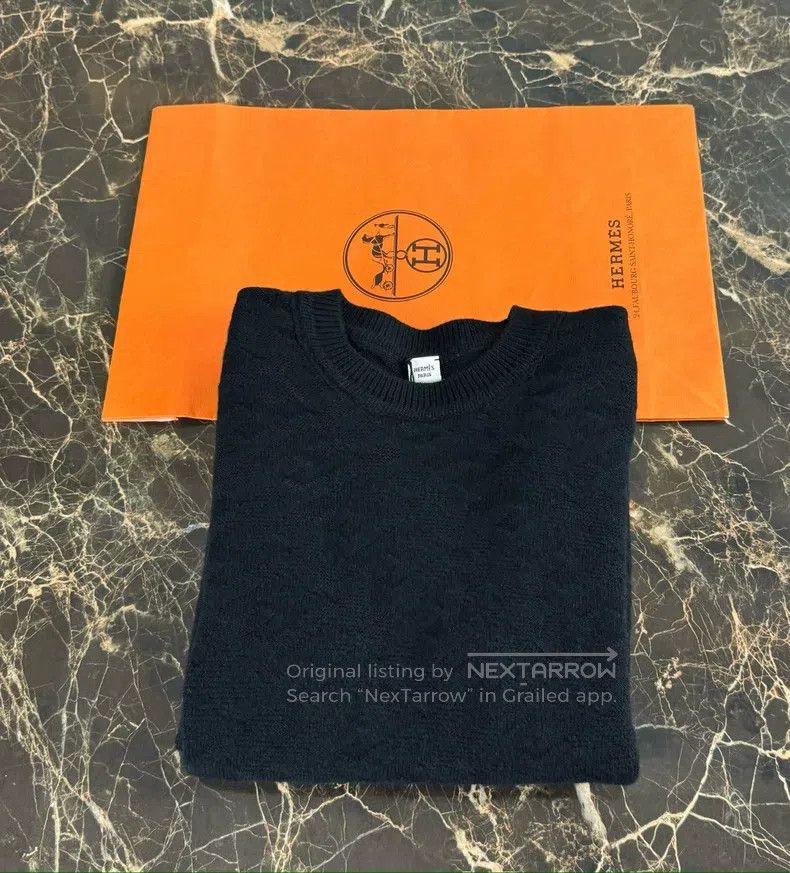 Hermes Hermes Full H dark patterned knitwear Size XS / US 0-2 / IT 36-38 - 2 Thumbnail
