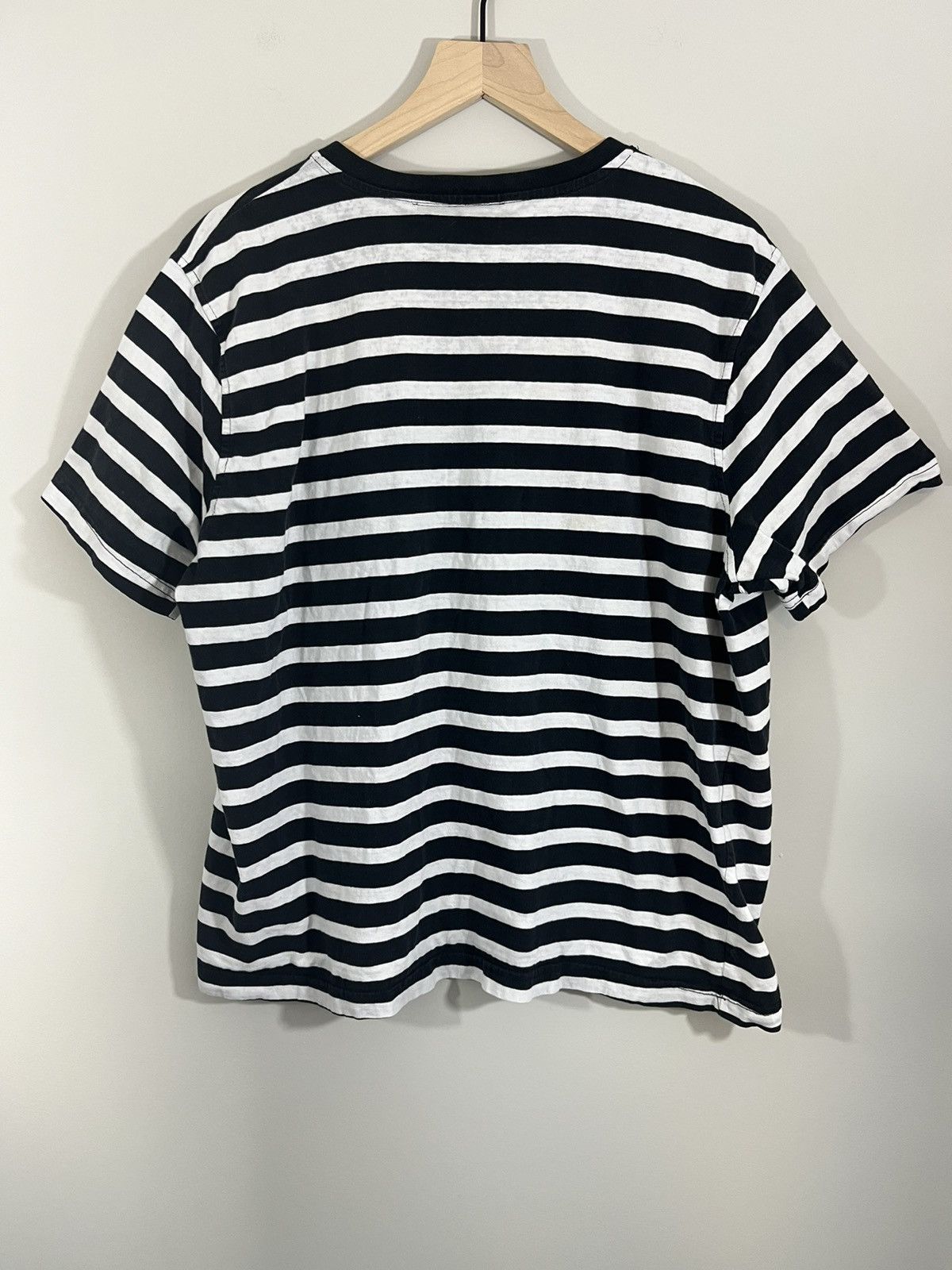Vintage Basic Blank Prisoner Stripe V Neck Y2K Tee Size US XL / EU 56 / 4 - 7 Thumbnail