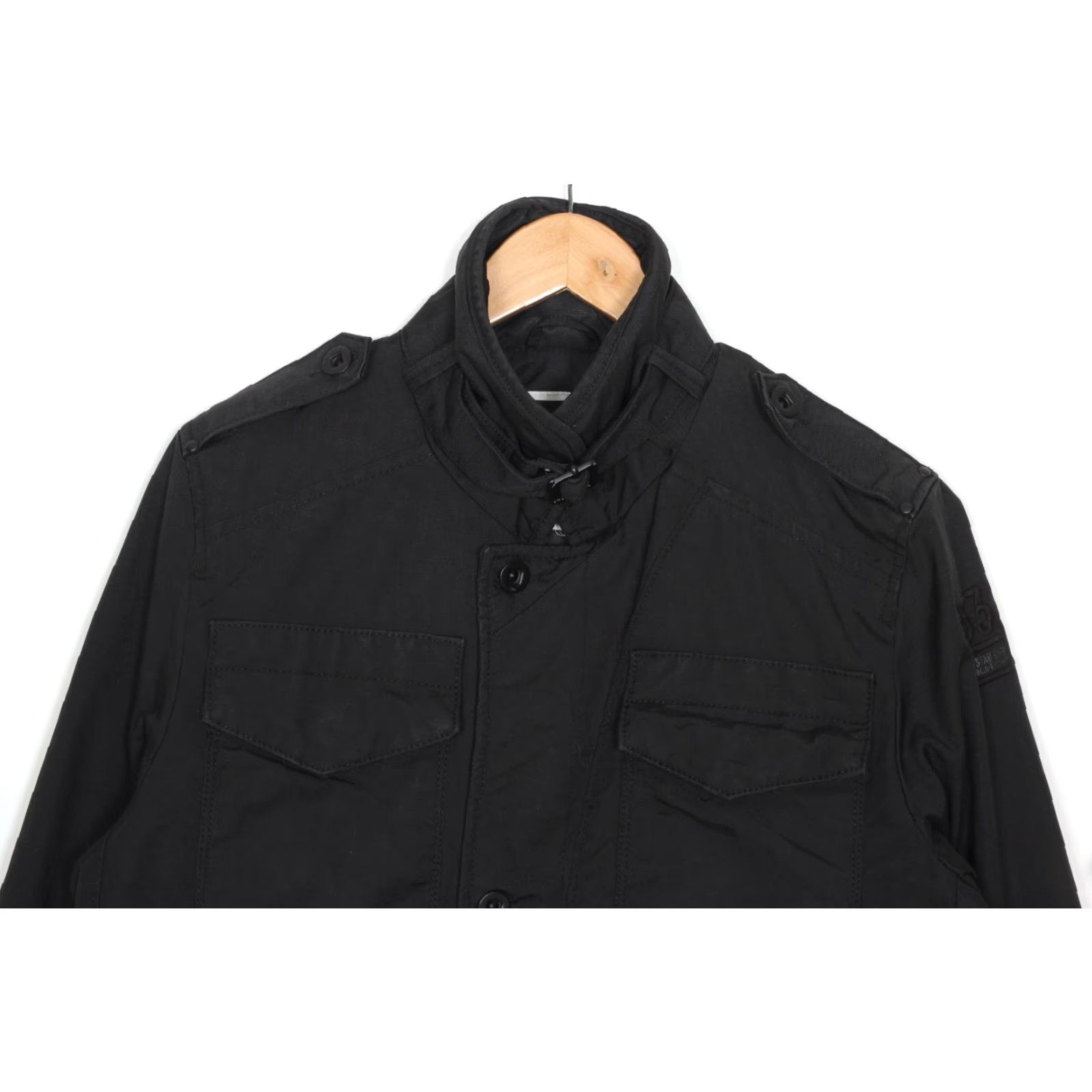 G-Star G-STAR FLEET GARBER TRENCH Jacket Men L MJ5698 Black Canvas City Casual Zip Jacket Mens L Size US L / EU 52-54 / 3 - 4 Thumbnail