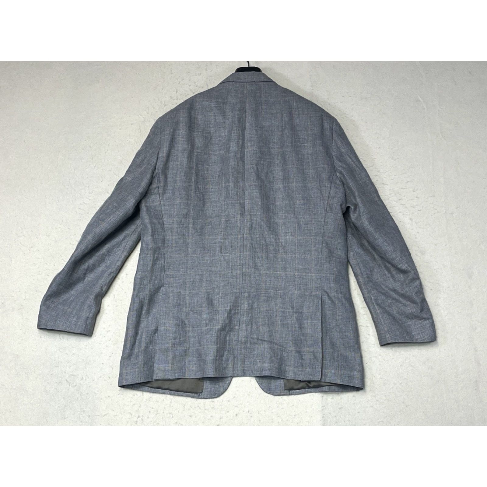 Hart Schaffner Marx Hart Schaffner Marx Gray Blazer Wool Linen Men 46L Union Made Jacket Suit Regular Single-Breasted 1 Piece Chest 46L Classic Business Men Size 46R - 2 Thumbnail