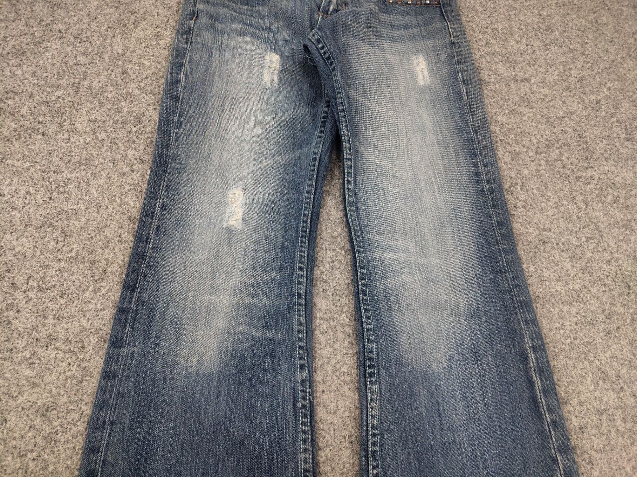 Japanese Brand Vintage Y2K Japan hysteric glamour Low-rise Flared Jeans Size 27" / US 4 / IT 40 - 10 Thumbnail