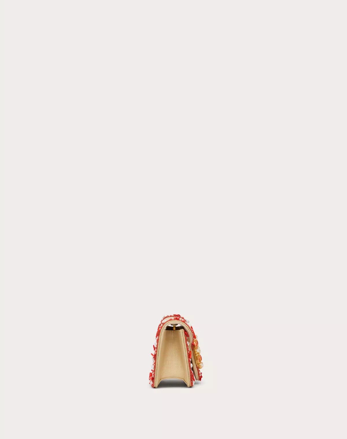 Valentino oc11z0725 Size:OS/Locò Raffia Shoulder Bag in Beige Size ONE SIZE - 4 Thumbnail