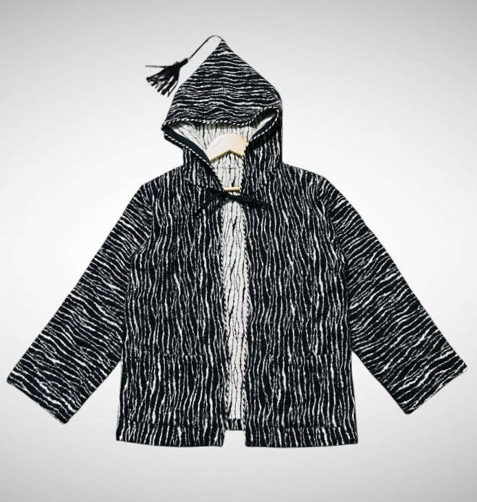 agnes b. Vintage 90’s Agnes B. Hooded Tassel Coat - Knit Djellaba Size US L / EU 52-54 / 3 - 4 Thumbnail