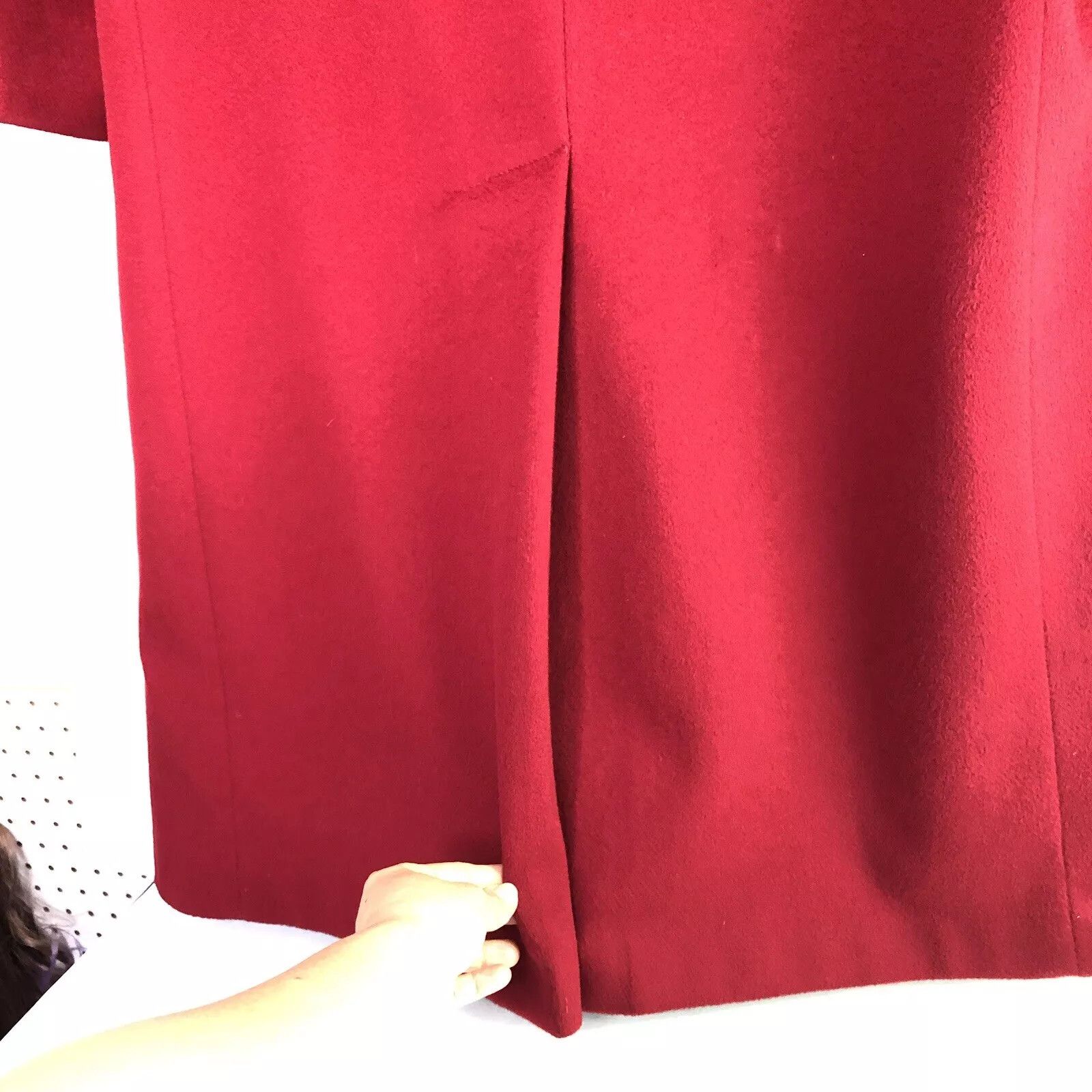 Other Vtg ALORNA Pure Wool Red Pea Coat Petite Double Breasted Size XS / US 0-2 / IT 36-38 - 8 Thumbnail
