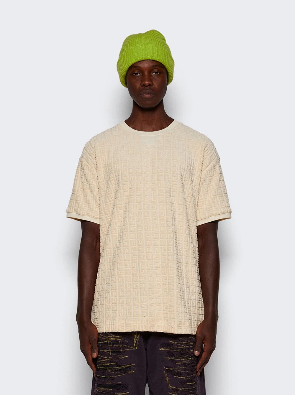 Givenchy o1w1db10426 Standard Short Sleeve T-Shirt in Ivory Size US XL / EU 56 / 4 - 3 Thumbnail