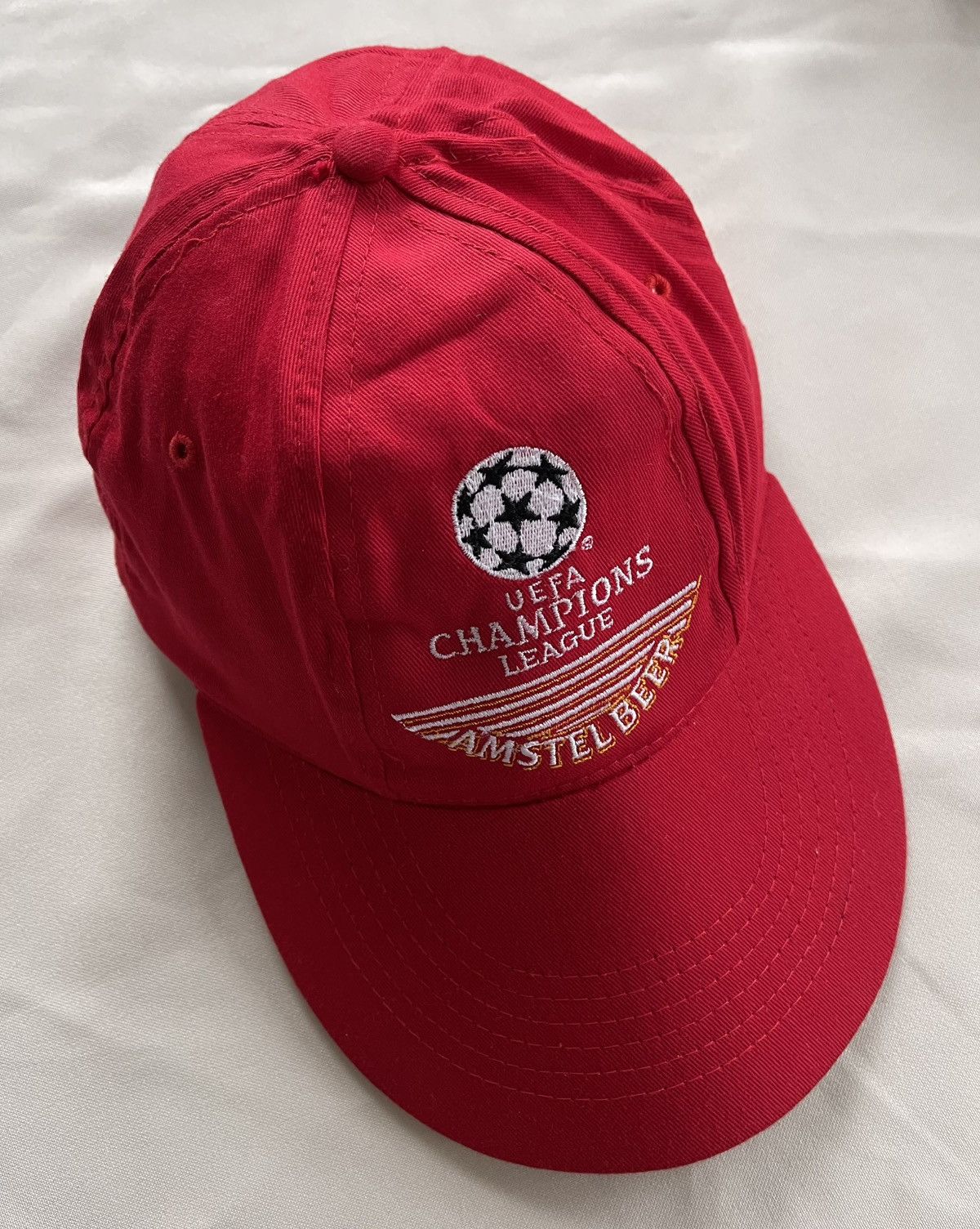 Vintage 80's Champions League Amster Beer Football Soccer Cap Hat Size ONE SIZE - 3 Thumbnail