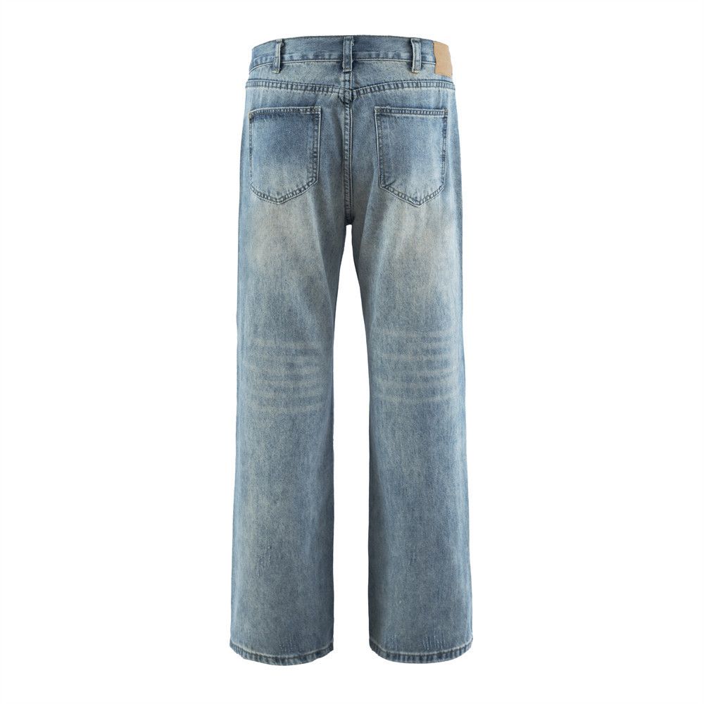 Japanese Brand × Jean Men's retro American simple basic all-match washed jeans Size US 32 / EU 48 - 2 Thumbnail