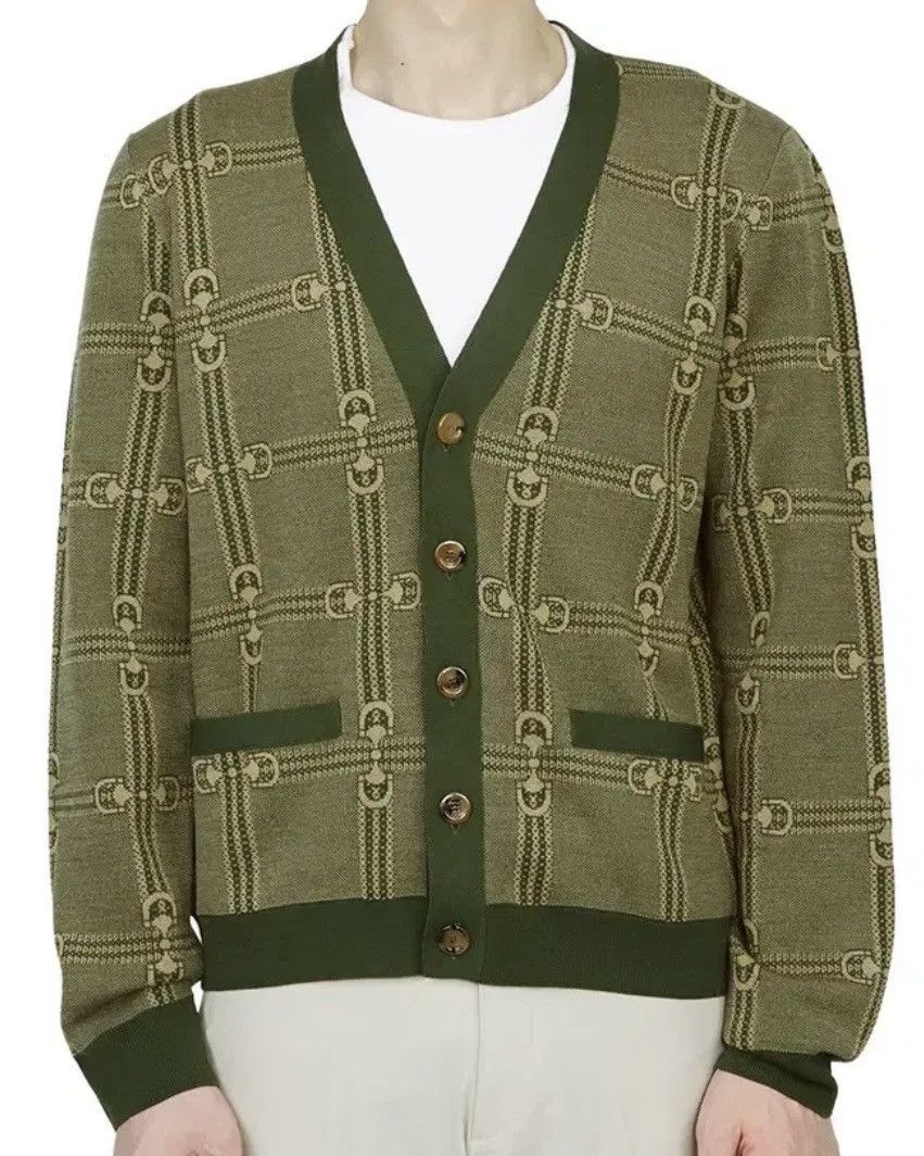Gucci Gucci Horsebit Jacquard Knit Cardigan Size US M / EU 48-50 / 2 - 1 Thumbnail