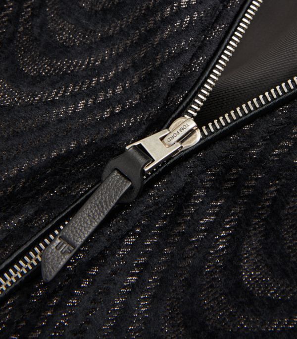 Tom Ford o1w1db10824 Lurex Wave Bomber Jacket in Black Size US XL / EU 56 / 4 - 6 Thumbnail