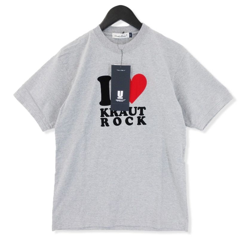 T-Shirts Short sleeve I LOVE KRAUT ROCK Print Cotton Gray