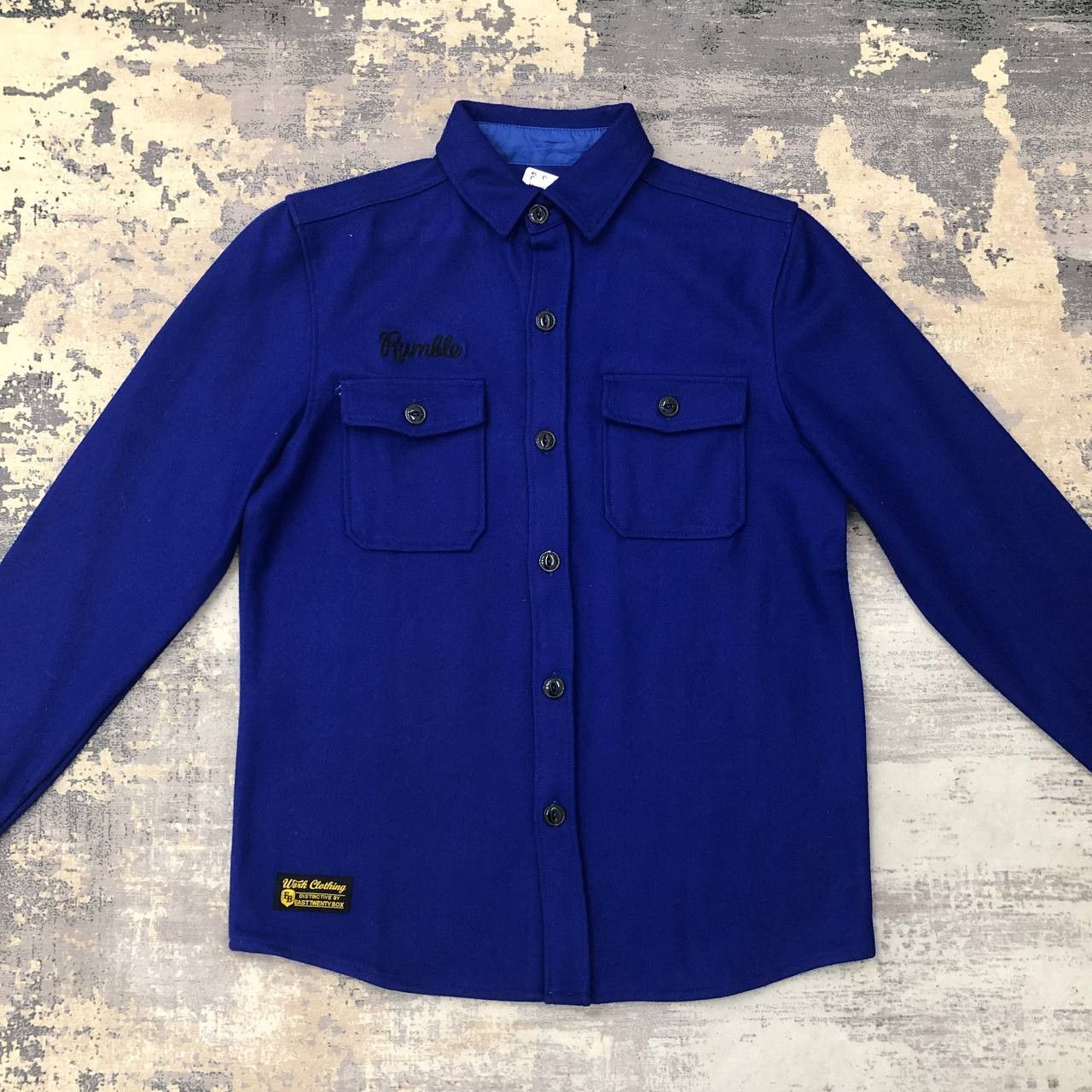 Japanese Brand Y579 RUMBLE THE ETBX WOOL FLANNEL JACKETS Size US L / EU 52-54 / 3 - 4 Thumbnail