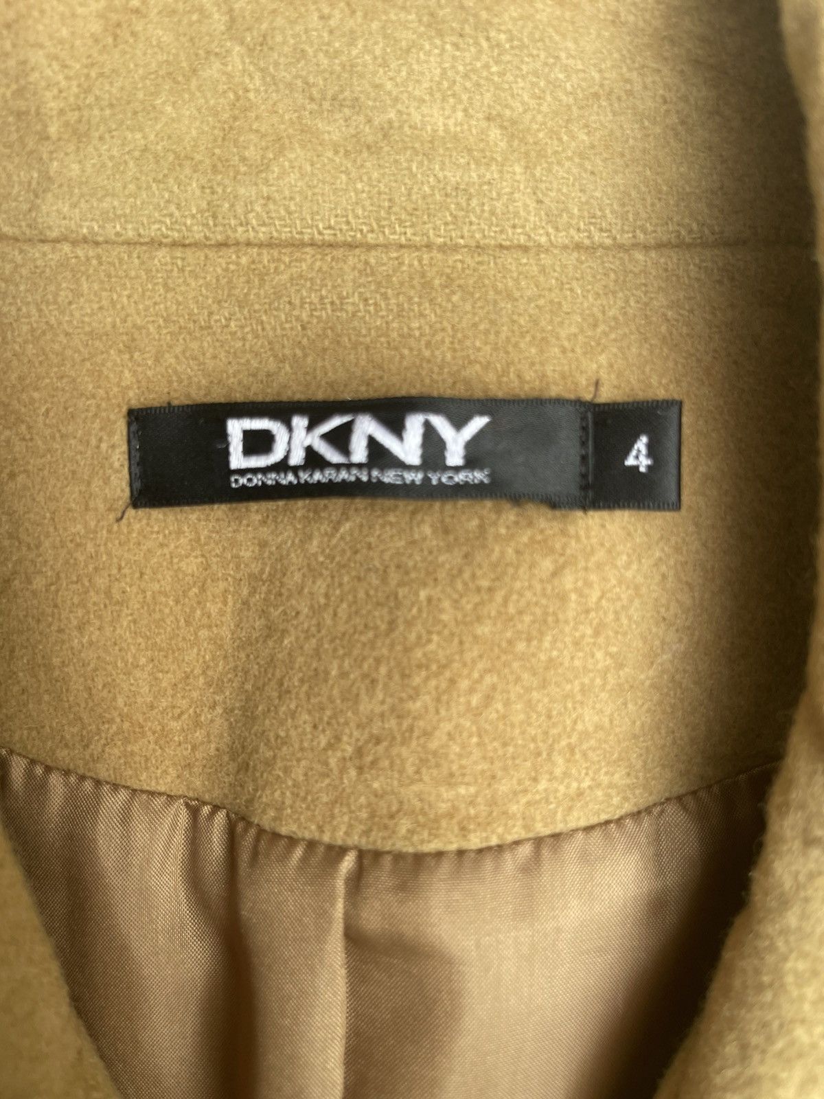 DKNY DKNY Camel Wool Coat Size 4 - Classic Double Breasted Size M / US 6-8 / IT 42-44 - 3 Thumbnail