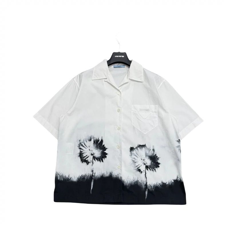Prada Prada Tie-dyed floral short-sleeved shirt 2502-Nextarrow Size US XS / EU 42 / 0 - 1 Thumbnail