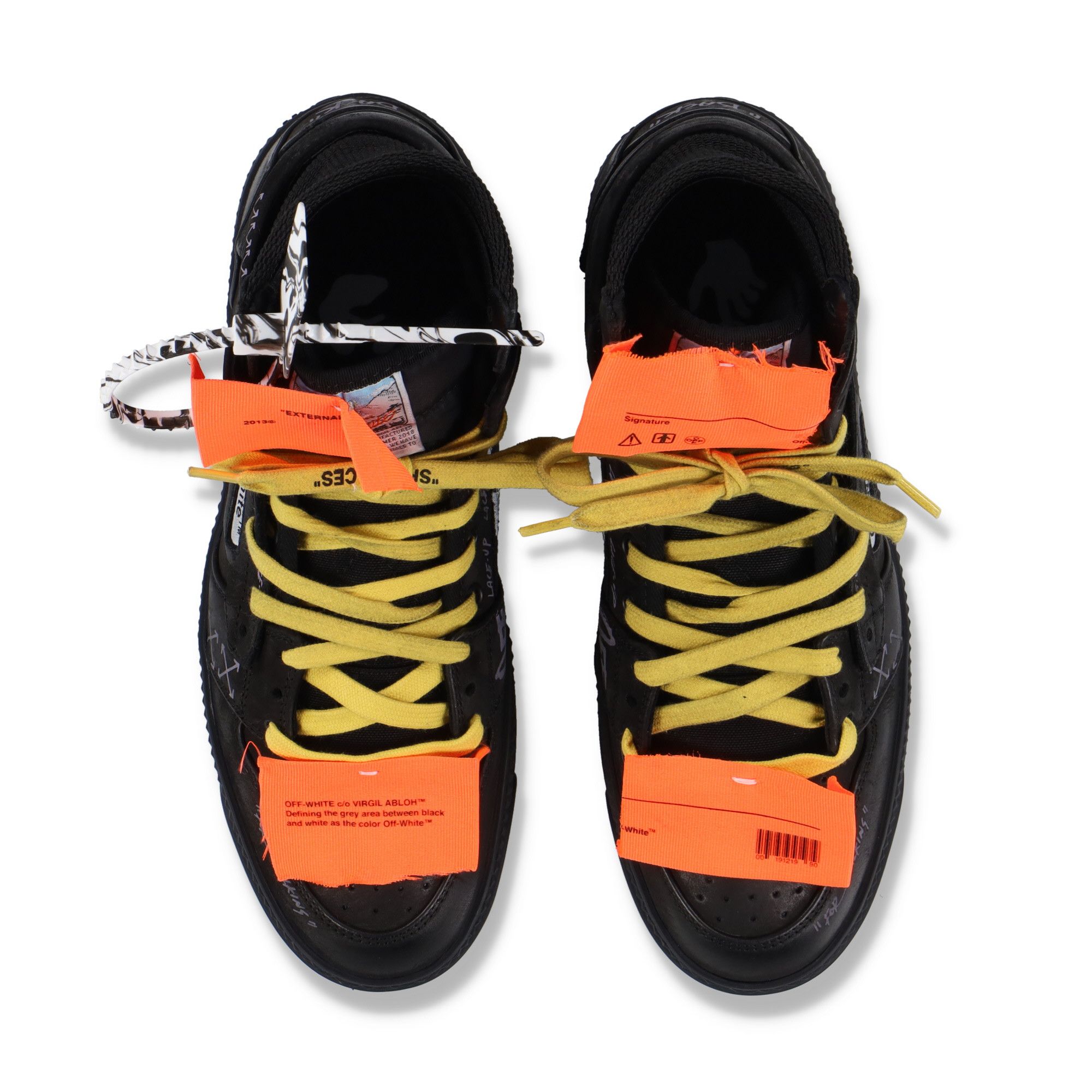 Off-White Black Leather Logo Off Court 3.0 HI-top Trainers Size US 7 / EU 40 - 3 Thumbnail