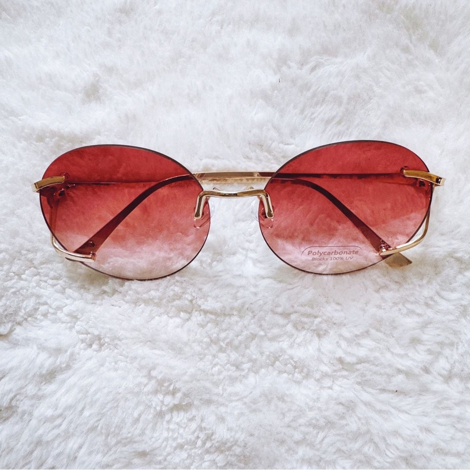 Other Ruth Clear Orange Round Metal Sunglasses Size ONE SIZE - 1 Thumbnail