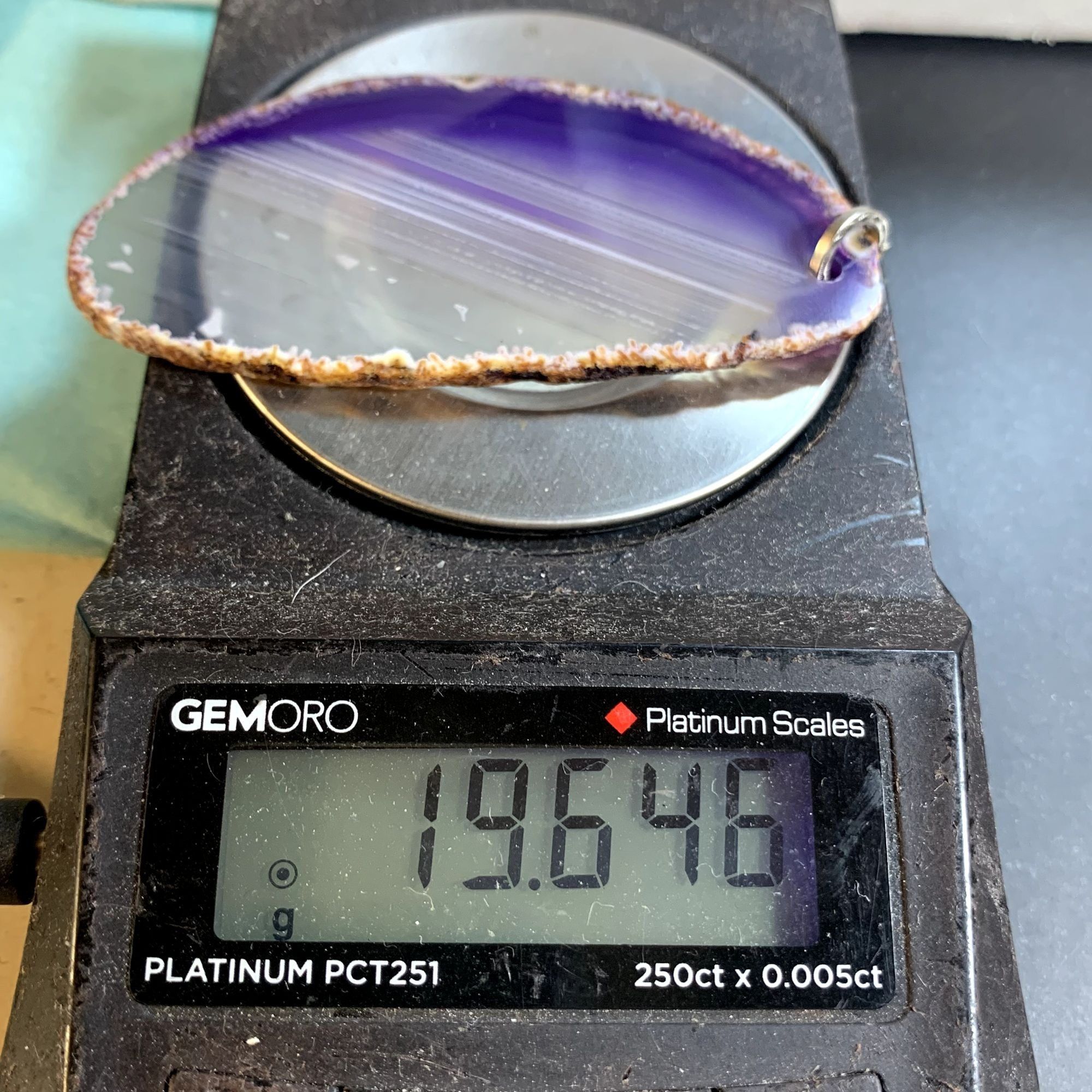 Other Large Purple White & Clear Quartz Slab Pendant Sterling Silv Size ONE SIZE - 10 Thumbnail