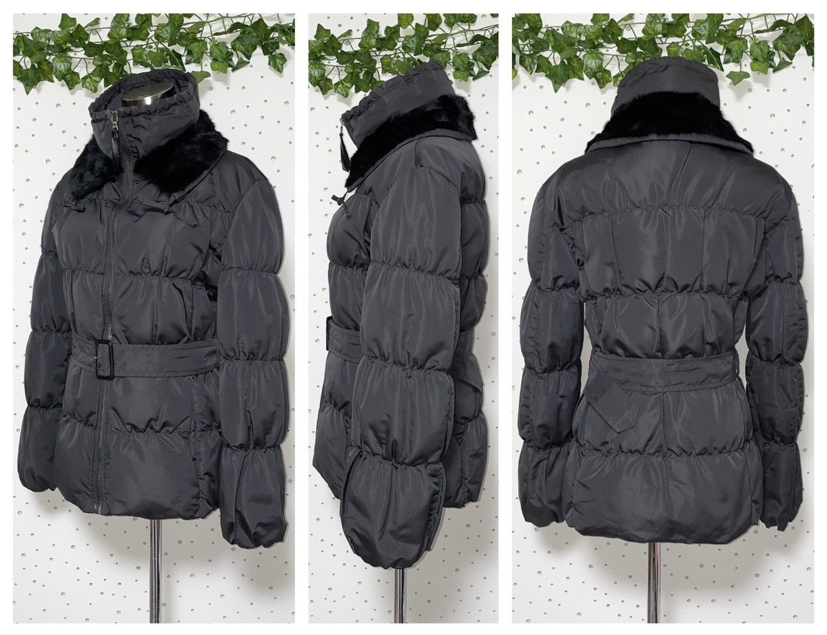 Prada Prada Down Jacket Coat with Squirrel Fur and Belt 38 Gray Size XS / US 0-2 / IT 36-38 - 6 Thumbnail