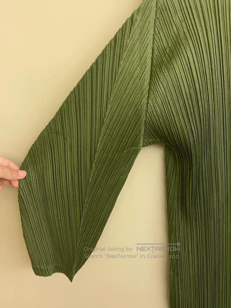 Issey Miyake Issey Miyake Green Asymmetric Dress Size L / US 10 / IT 46 - 3 Thumbnail