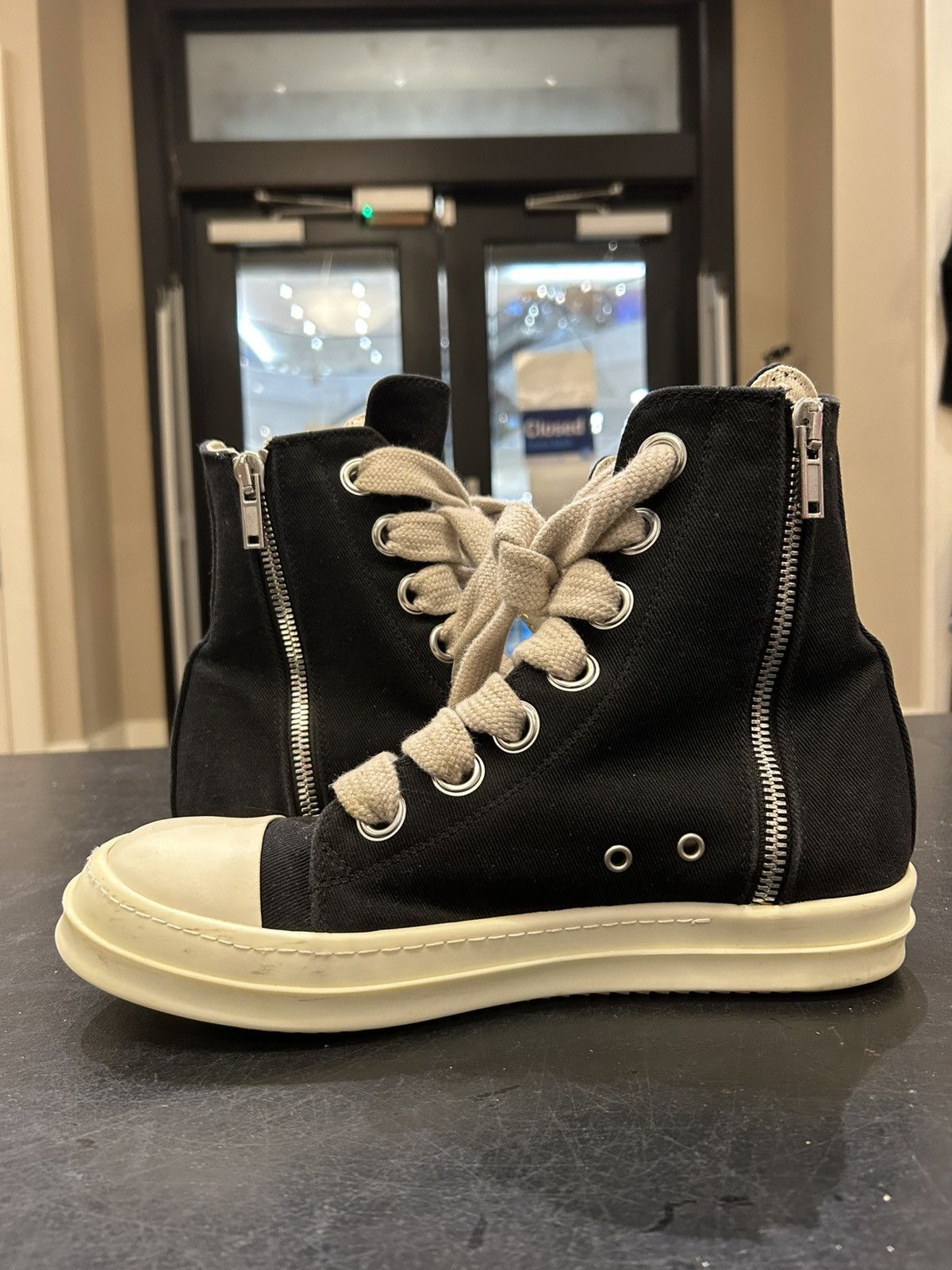 Rick Owens Drkshdw Rick Owens DRKSHDW Jumbolace Ramones Size US 12 / EU 45 - 3 Thumbnail