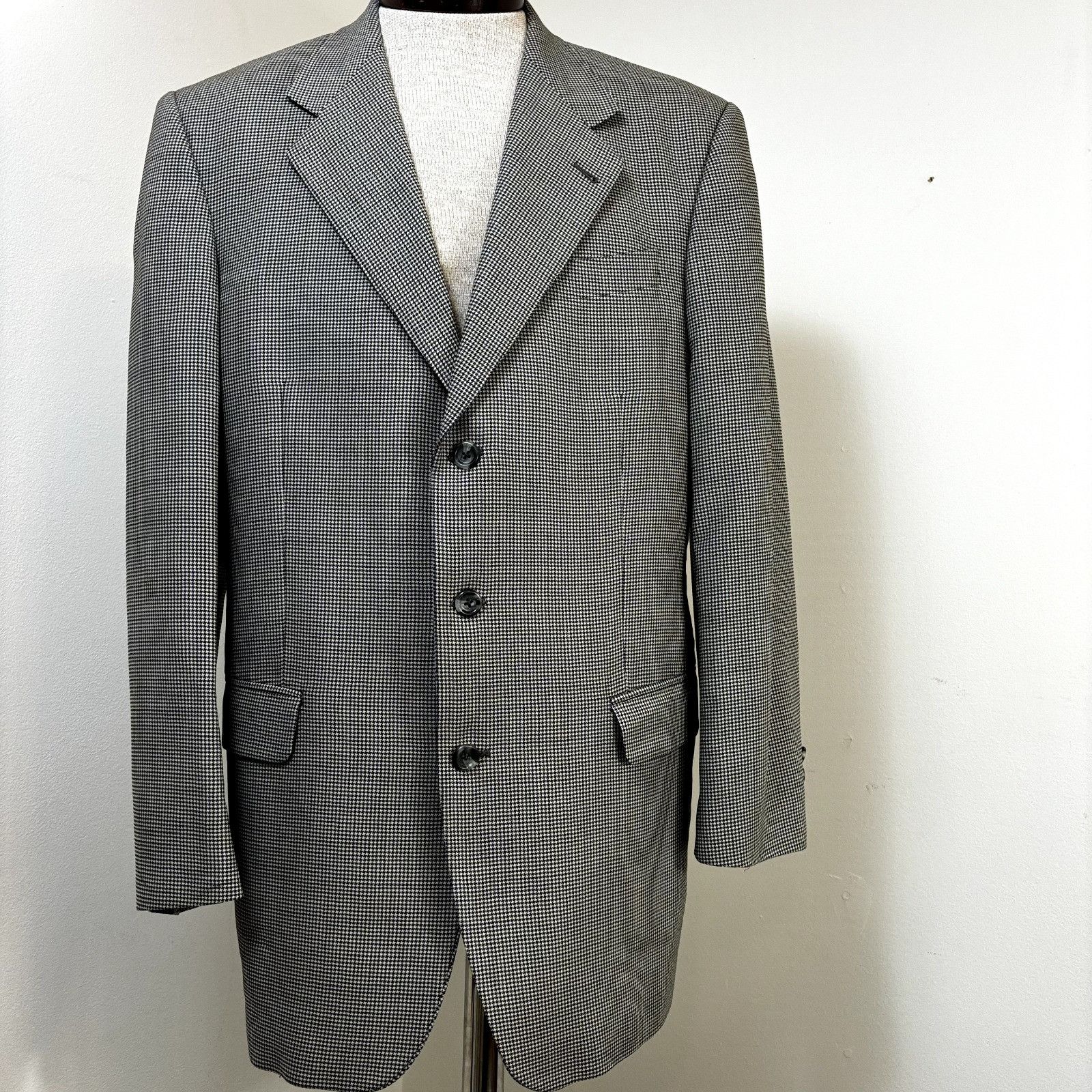 Jack Victor Jack Victor Men's Sport Coat Blazer 46L Multicolor Houndstoo Size 46L - 2 Thumbnail