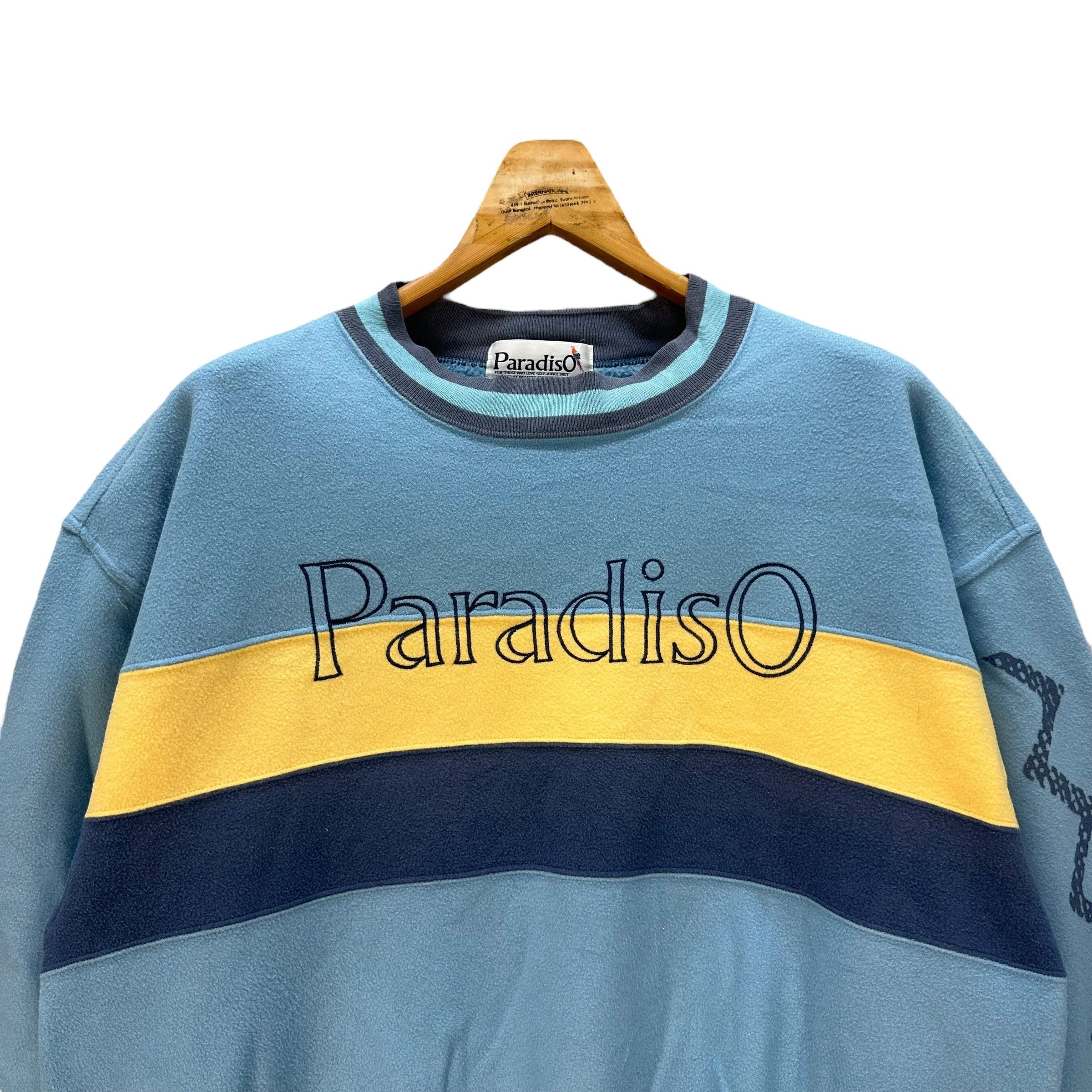 Japanese Brand PARADISO EMBROIDERY BIG LOGO COLORBLOCK SWEATSHIRT #8754-025 Size US L / EU 52-54 / 3 - 2 Thumbnail