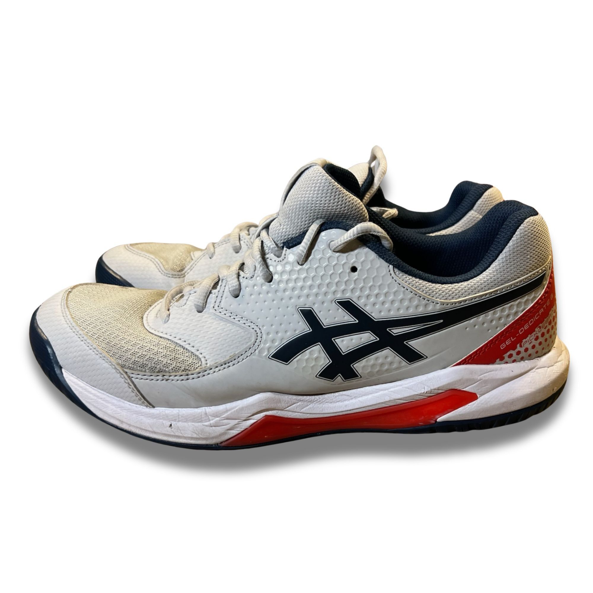 Asics Asics Gel-Dedicate 8 Mens Tennis Shoes Size 9.5 White/Red Size US 9.5 / EU 42-43 - 3 Thumbnail