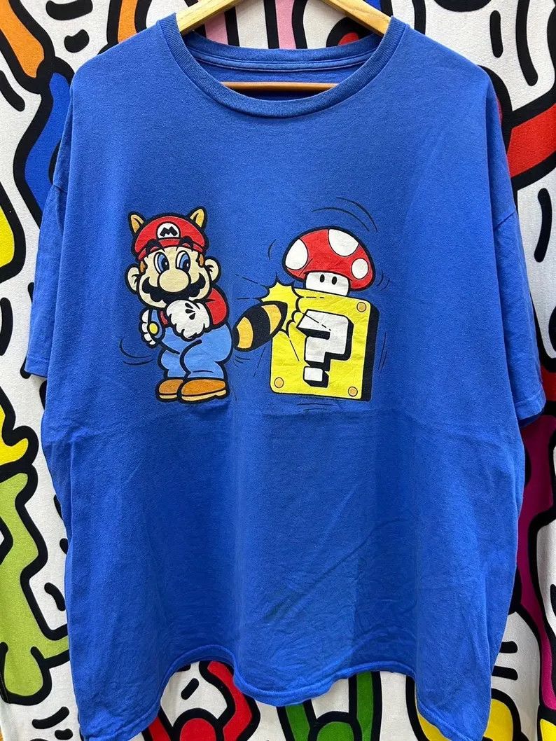 Vintage Vintage 2002 Mario tshirt size 2XL Size US XXL / EU 58 / 5 - 2 Thumbnail