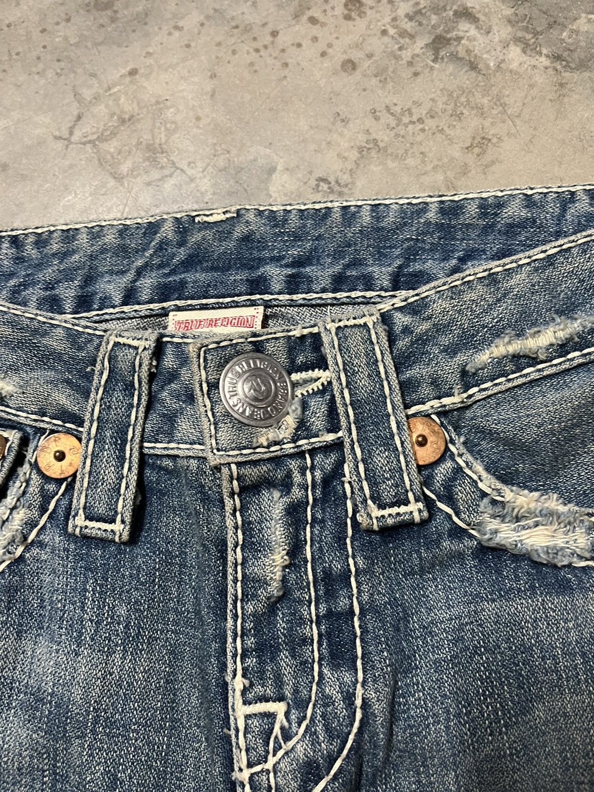 True Religion Flare Jeans TRUE RELIGION distressed low rise twist leg Size US 28 / EU 44 - 7 Thumbnail