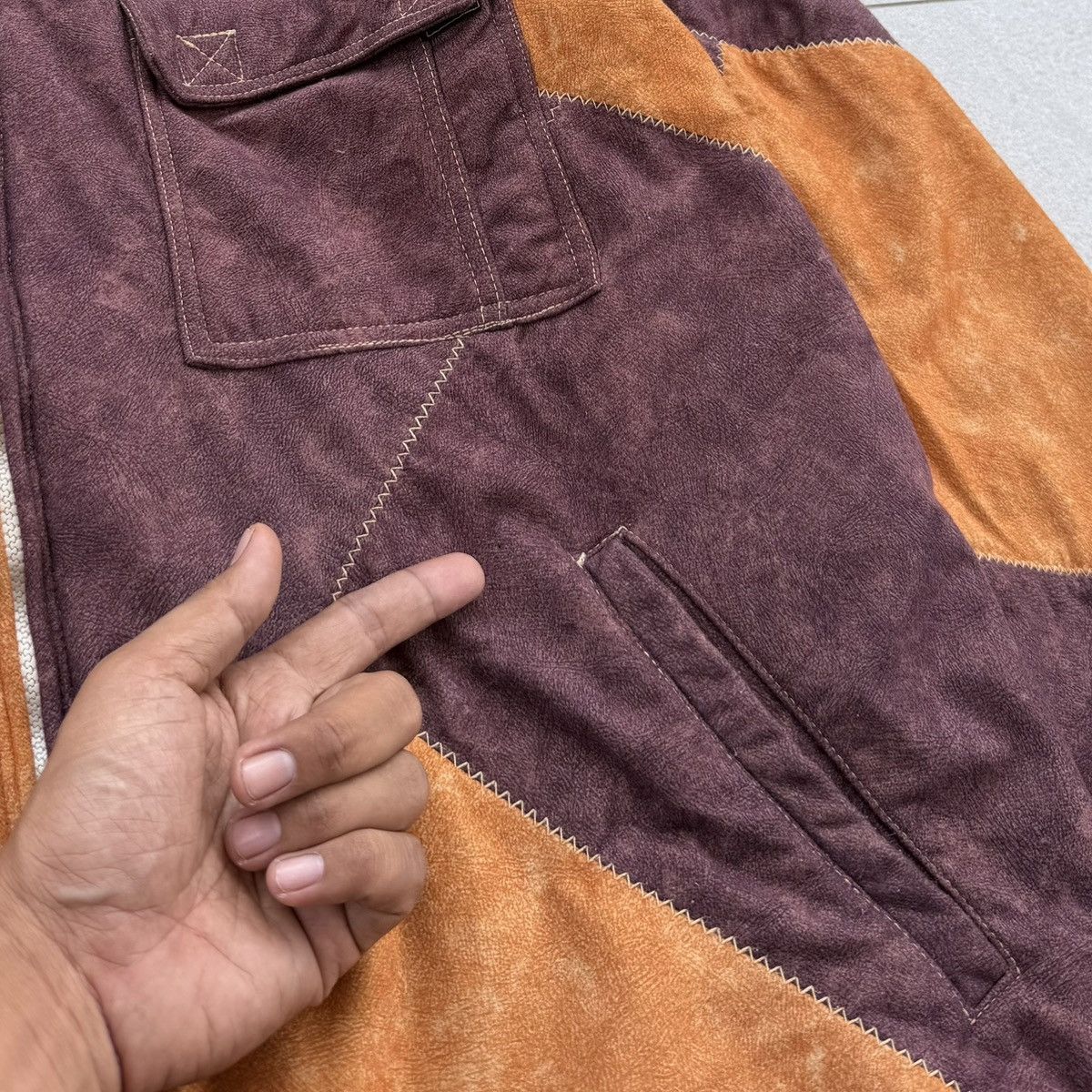 Pelle Pelle VTG Pelle Pelle Patchwork With A Y2K Baggy Fit/Cargo Pockets Size US XXL / EU 58 / 5 - 8 Thumbnail