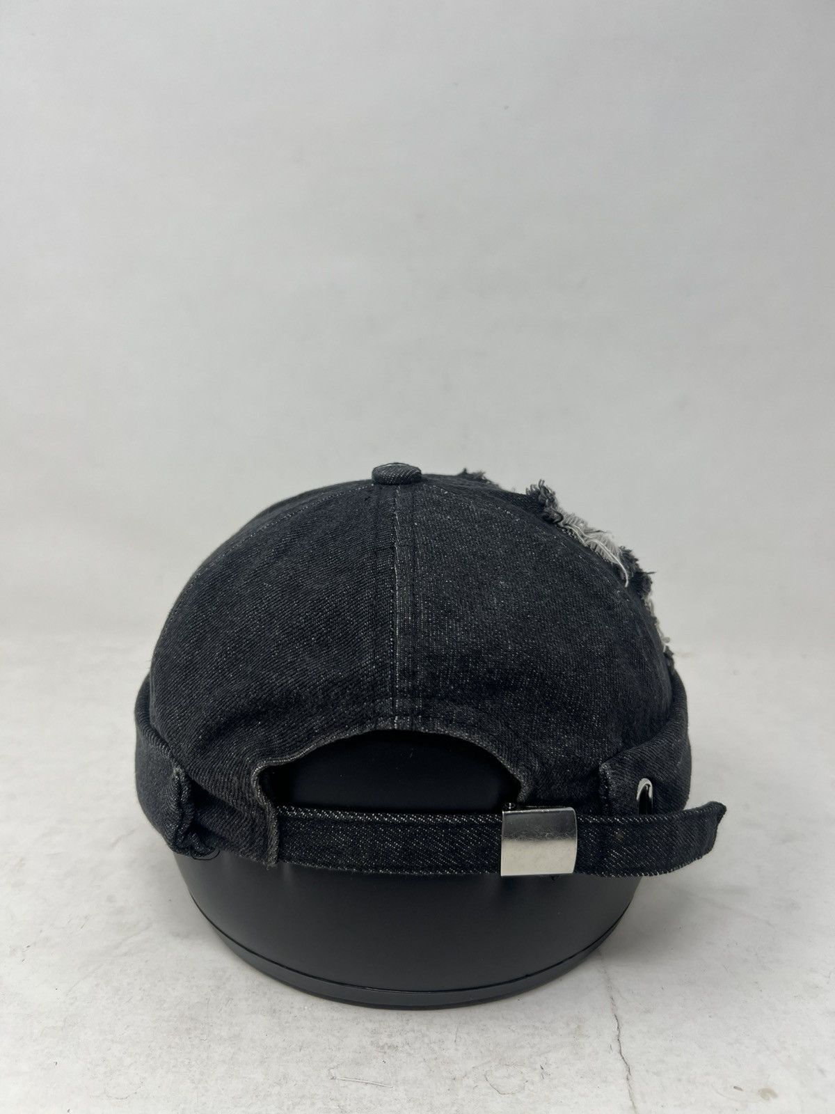 Japanese Brand Ripped Distressed Denim Brimless Hat Cap Size ONE SIZE - 3 Thumbnail