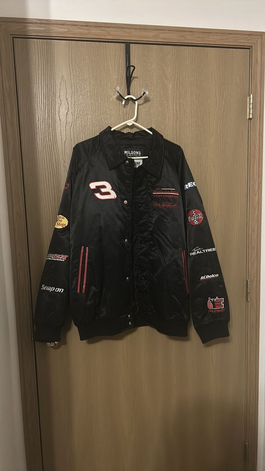 image of Wilsons Leather Dale Earnhardt Jacket in Black, Men's (Size XL)