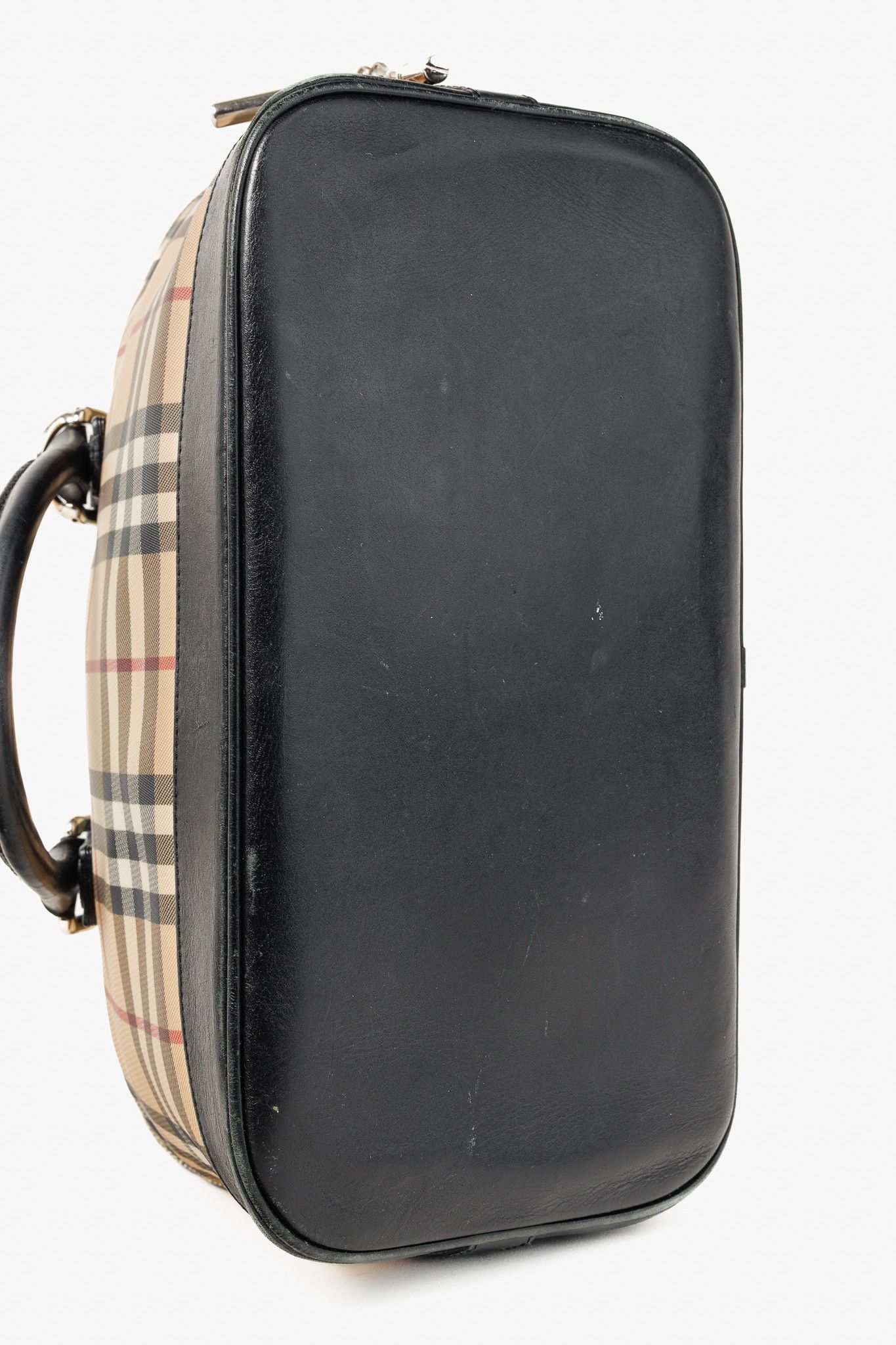 Burberry Burberry House Check Leather-Trim Domed Satchel Size ONE SIZE - 5 Thumbnail