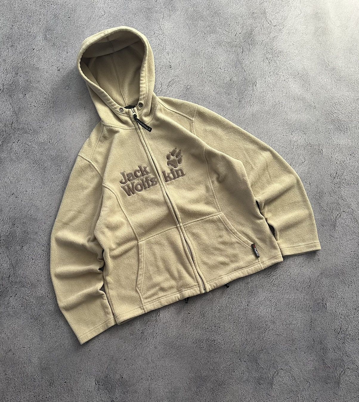 Jack Wolfskin × Vintage 🐀 Jack Wolfskin Vintage Zip Fleece Hoodie Size XL / US 12-14 / IT 48-50 - 1 Thumbnail