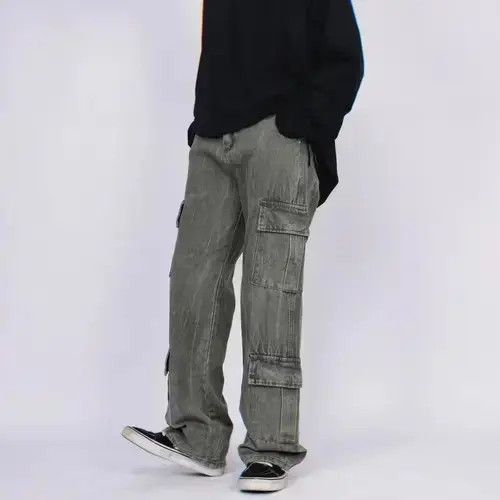 Jean fade punk cargo distressed jeans Size US 32 / EU 48 - 2 Thumbnail