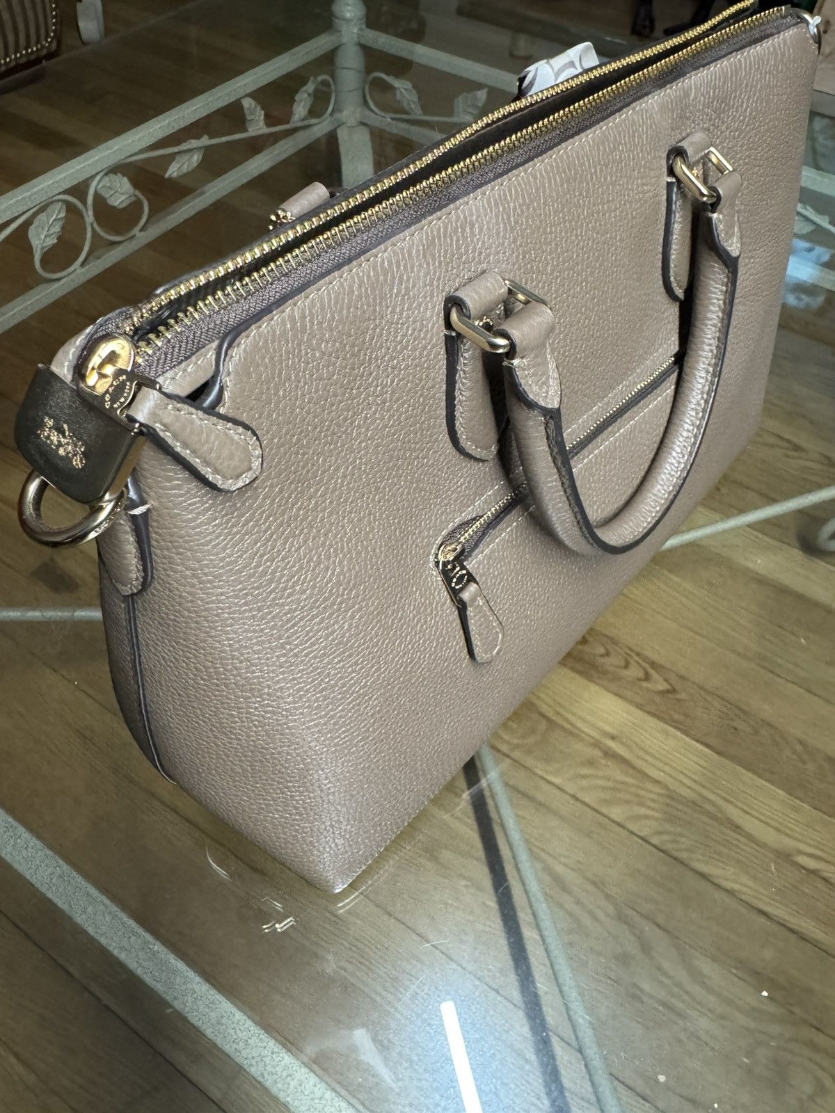 Coach Coach CR156 Dark Stone Pebble Leather Crossbody Bag w/ Scarf Size ONE SIZE - 5 Thumbnail