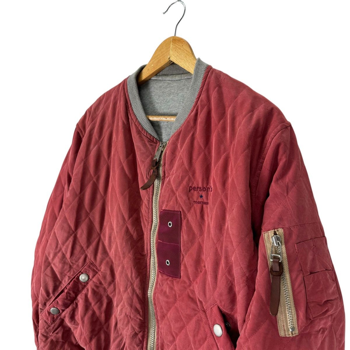 PERSON'S ☀️PERSON’S QUILTED REVERSIBLE BOMBER JACKET LIKE ISSEY MIYAKE Size US L / EU 52-54 / 3 - 4 Thumbnail