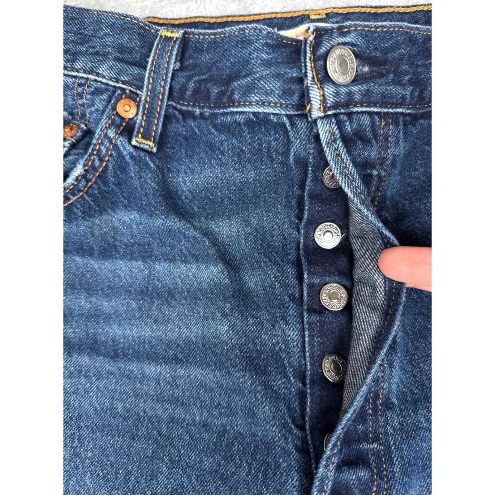 Levi's Levi's Jeans Women 32 Blue Distressed High Rise Straight Ankle 32x27 Vintage No Size 24" / US 00 / IT 34 - 5 Thumbnail