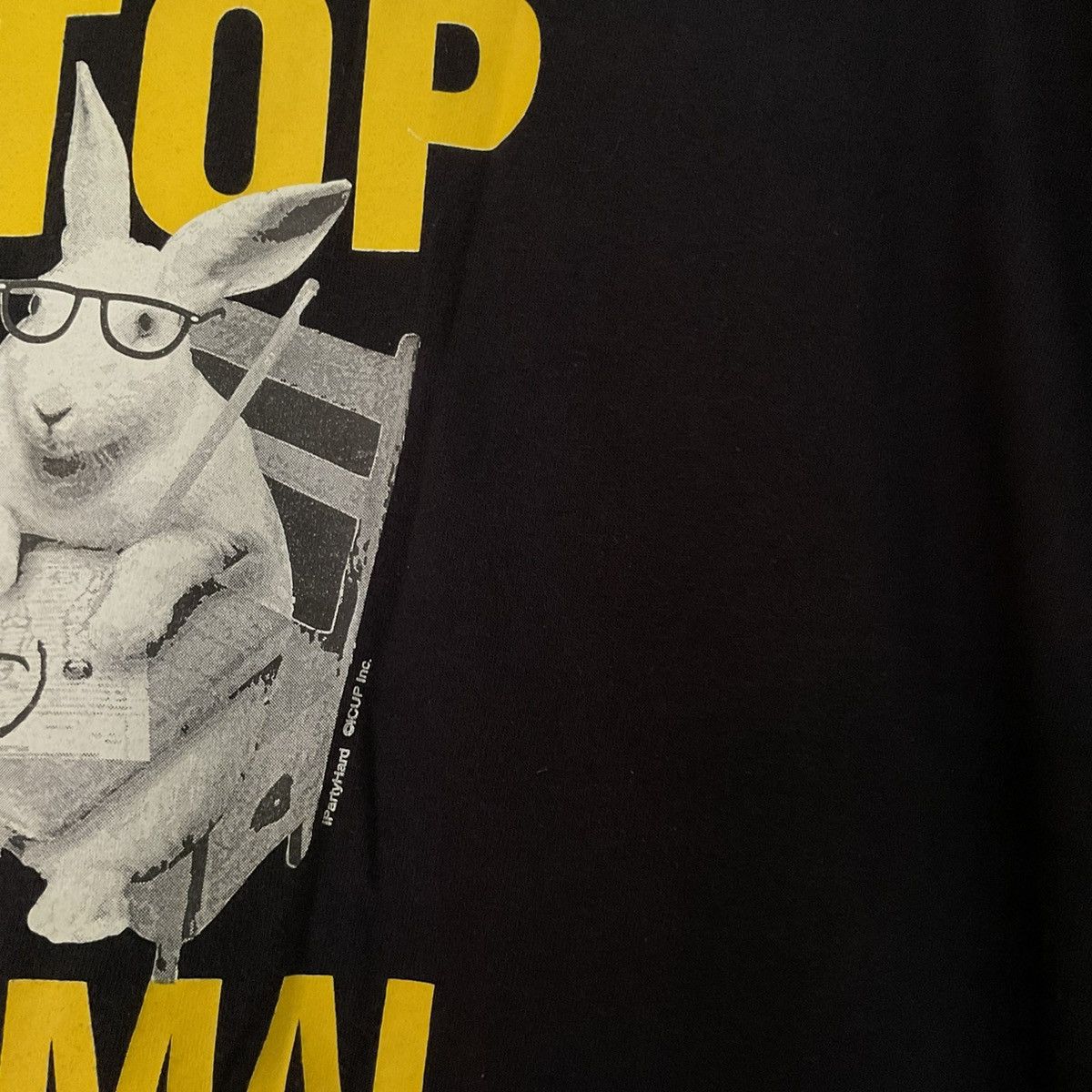 Delta × Vintage Vintage Delta Stop Animal Testing Rabbit Graphic Promo tees Size US L / EU 52-54 / 3 - 4 Thumbnail