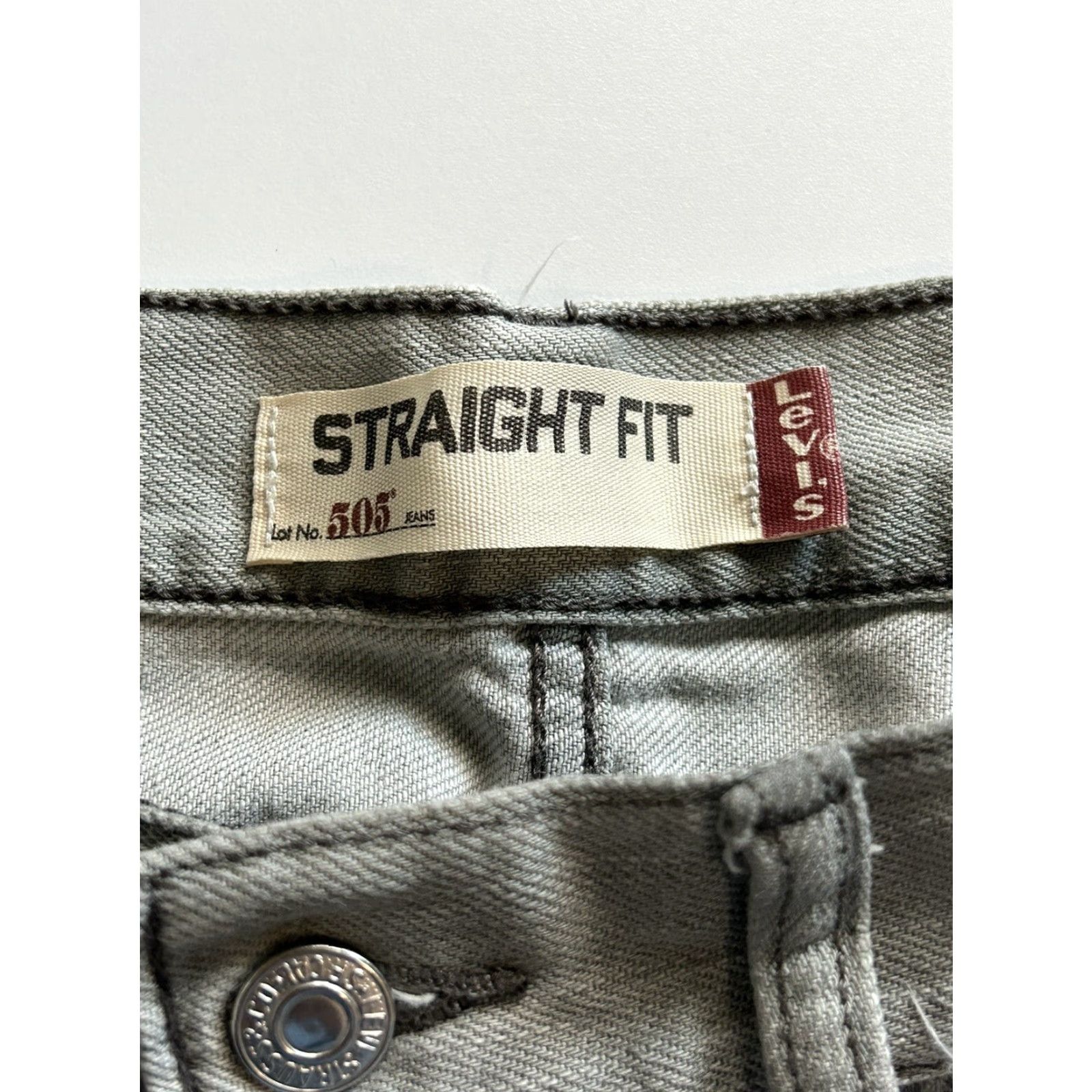 Levi's Levi's 505 Jeans Mens Straight Fit Gray 5-Pocket Denim sz 34x34 Medium Wash Jeans Regular Mens Size US 34 / EU 50 - 3 Thumbnail