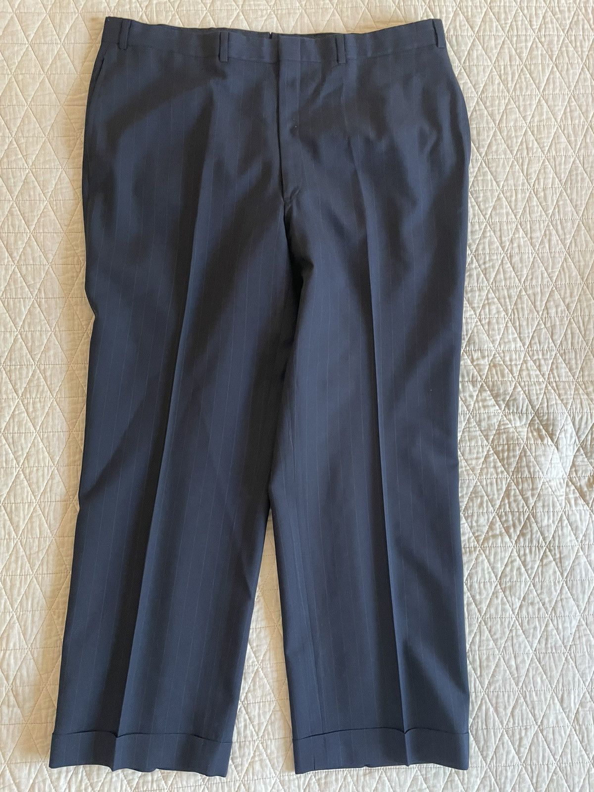 Brooks Brothers × Vintage Subtle Pinstripe Wool Suit Size 46R - 12 Thumbnail