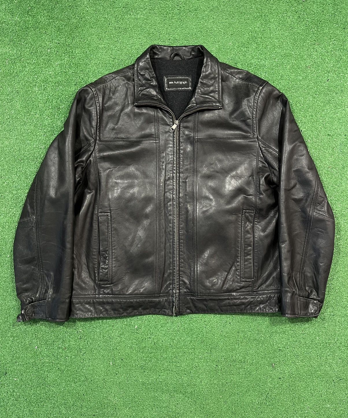 Leather Real Leather Jacket Vintage | Grailed