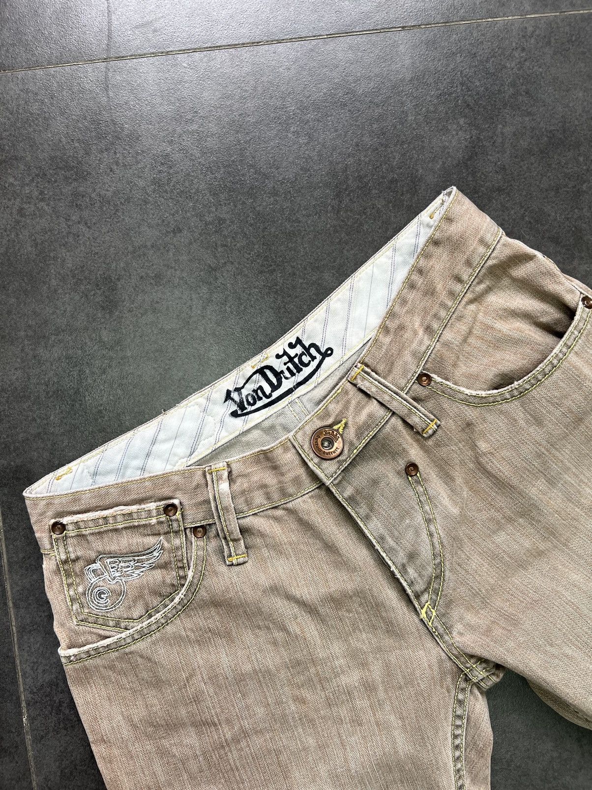 Vintage × Von Dutch Crazy Vintage Y2K Von Dutch Cargo Pants Skater Opium Size US 31 - 5 Thumbnail