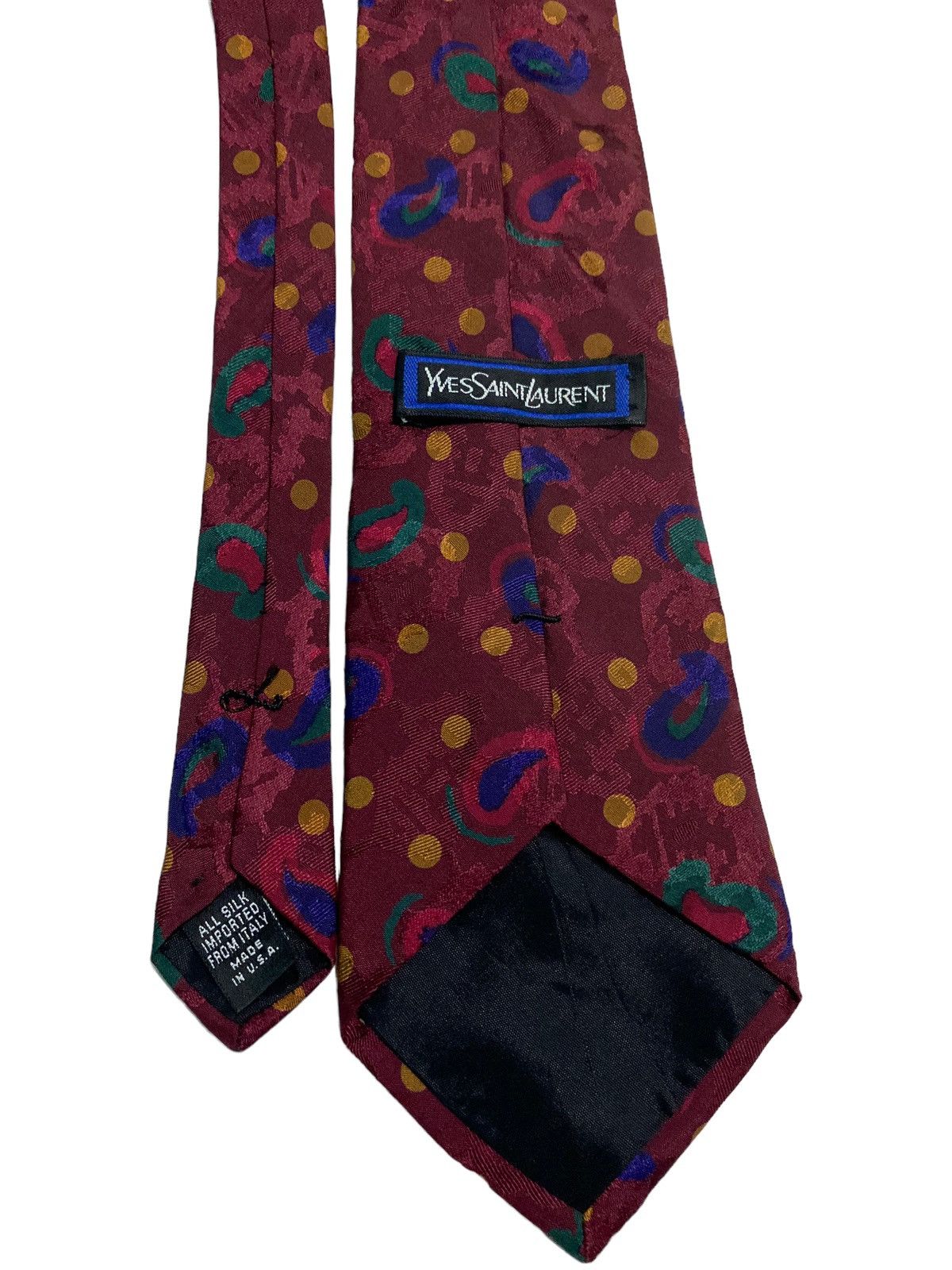 New Era × Yves Saint Laurent 👍 Vintage YSL / YVES SAINT LAURENT silk neck Ties Size ONE SIZE - 6 Thumbnail