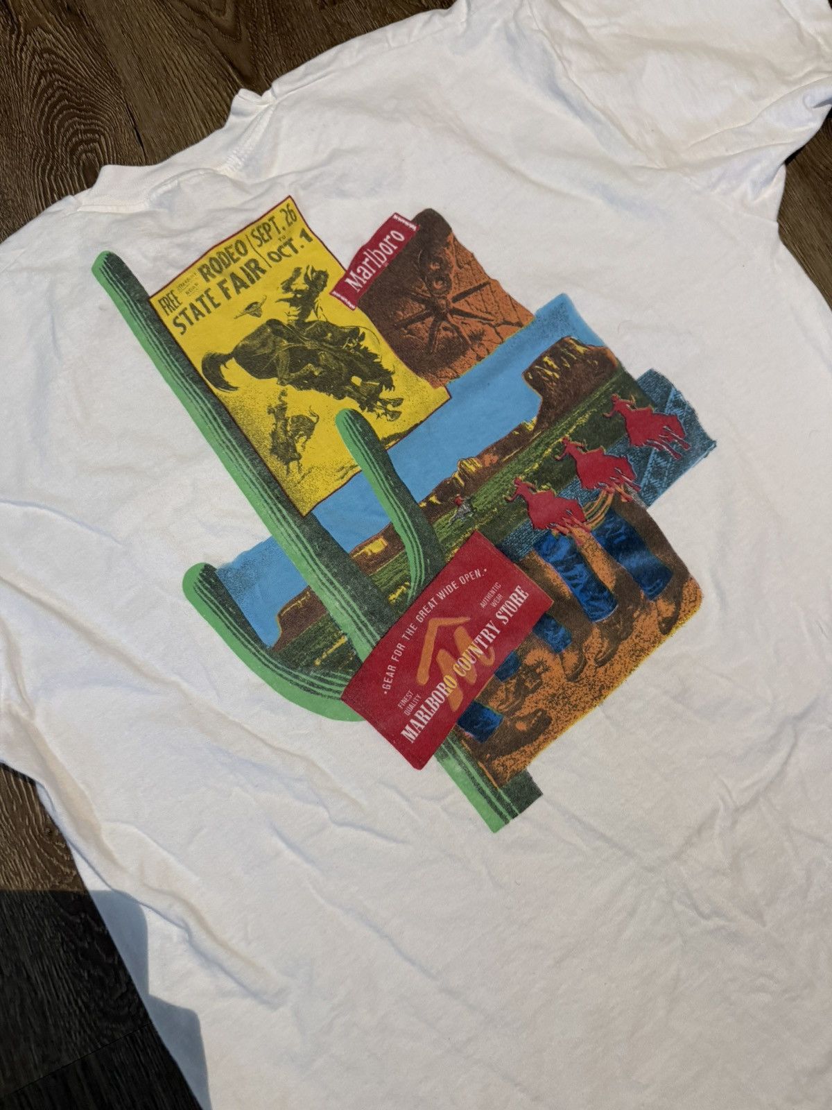 Marlboro VINTAGE 90s RARE GRAPHIC MARLBORO POCKET TEE Size US XL / EU 56 / 4 - 3 Thumbnail